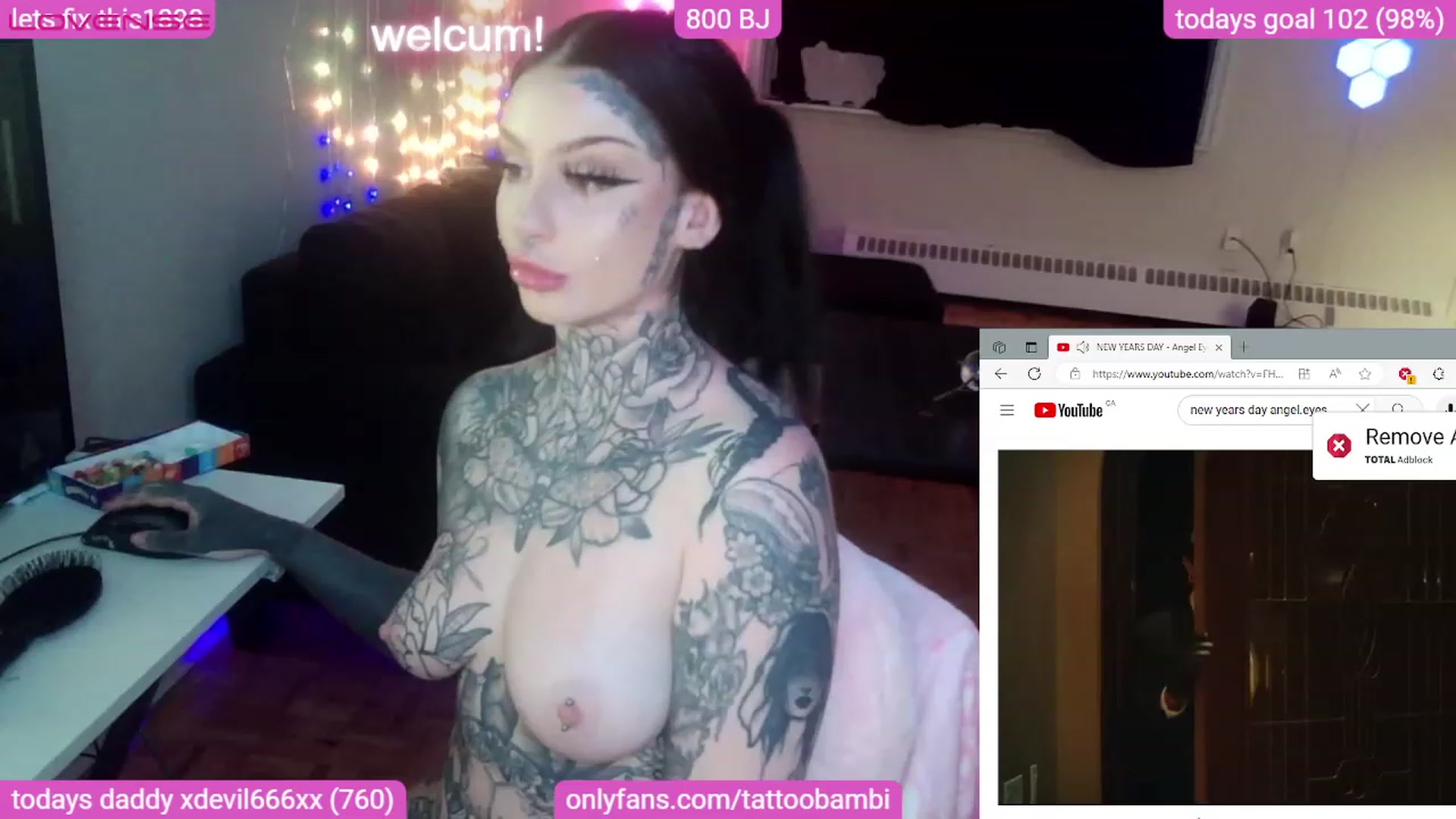 Gallery image thumbnail from Tattoobambi's myfreecams stream on, 08/20/2023, 05:41 image 6 of 20