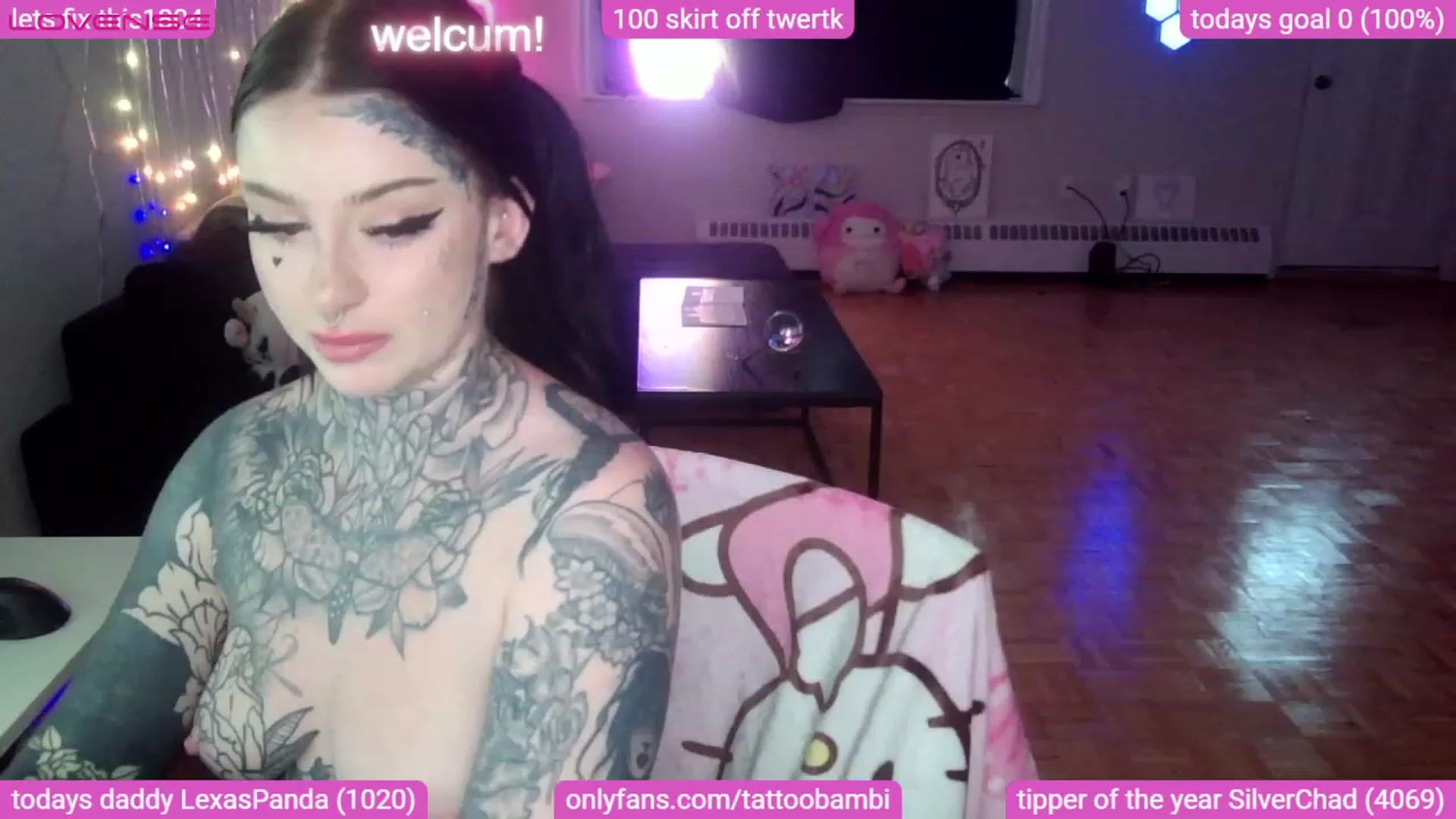 Gallery image thumbnail from Tattoobambi's myfreecams stream on, 08/22/2023, 24:01 image 17 of 20