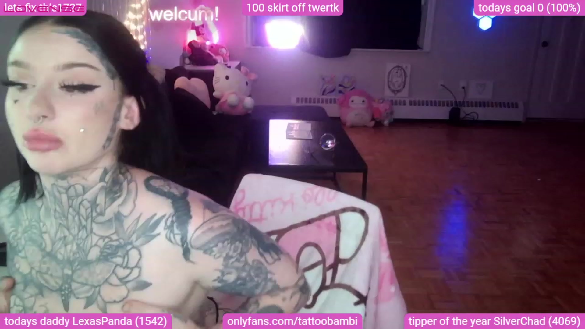 Gallery image thumbnail from Tattoobambi's myfreecams stream on, 08/22/2023, 01:46 image 5 of 20