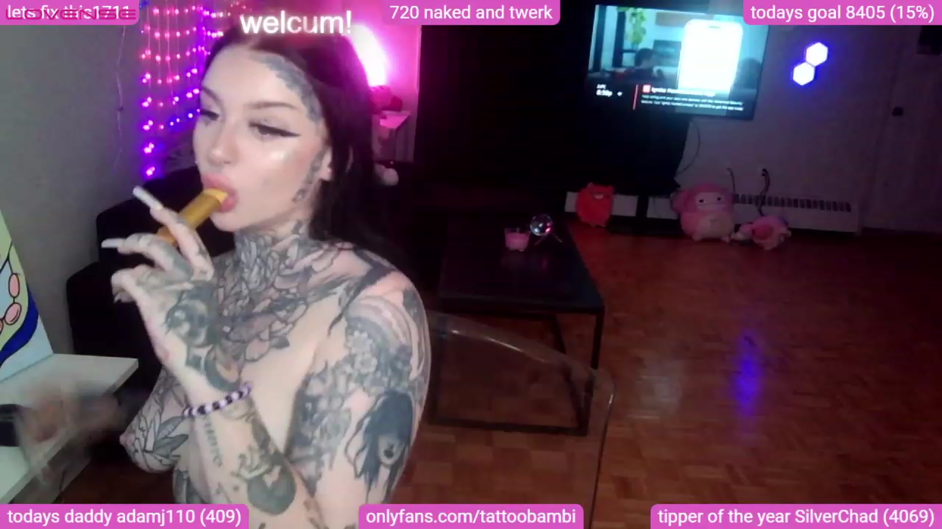 Gallery image thumbnail from Tattoobambi's myfreecams stream on, 08/26/2023, 01:32 image 16 of 20
