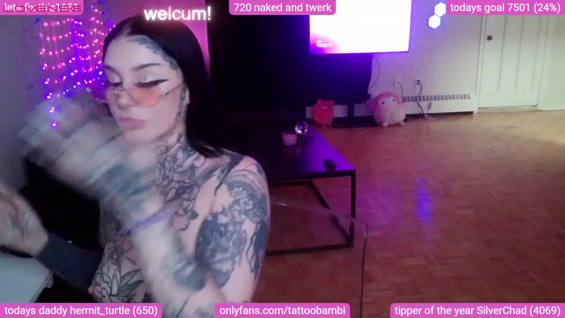 Gallery image thumbnail from Tattoobambi's myfreecams stream on, 08/26/2023, 04:20 image 6 of 20