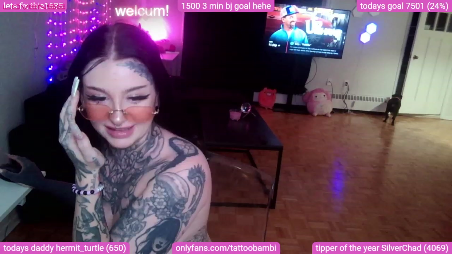 Gallery image thumbnail from Tattoobambi's myfreecams stream on, 08/26/2023, 04:20 image 9 of 20