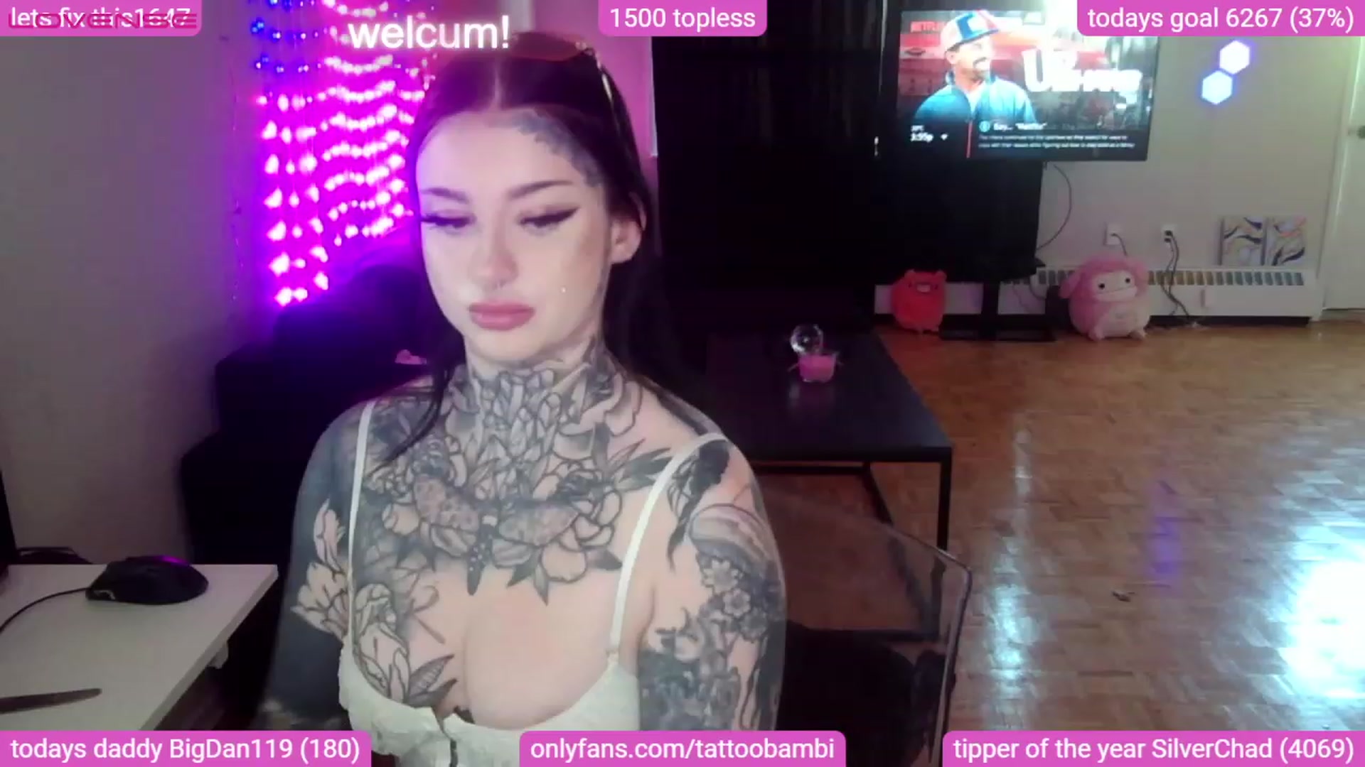 Gallery image thumbnail from Tattoobambi's myfreecams stream on, 08/27/2023, 20:32 image 9 of 20