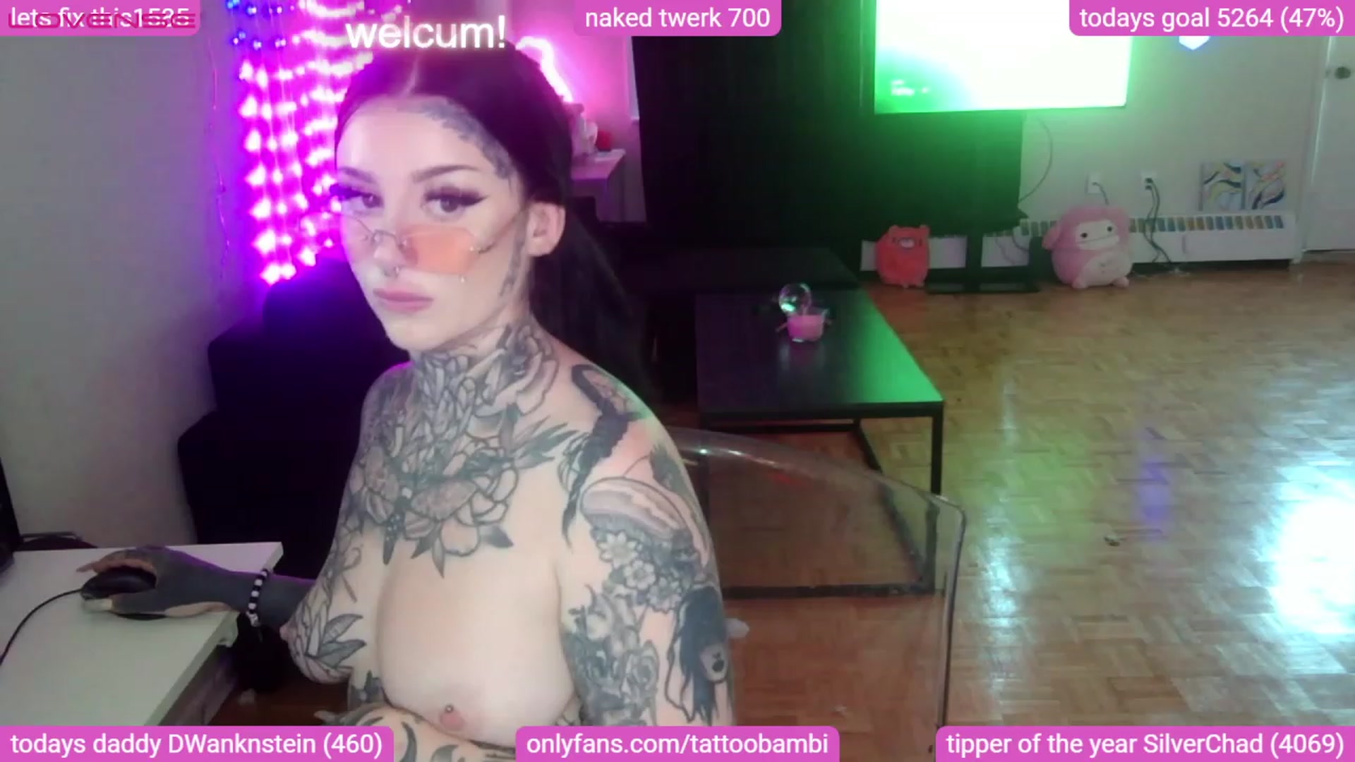 Gallery image thumbnail from Tattoobambi's myfreecams stream on, 08/27/2023, 23:24 image 16 of 20