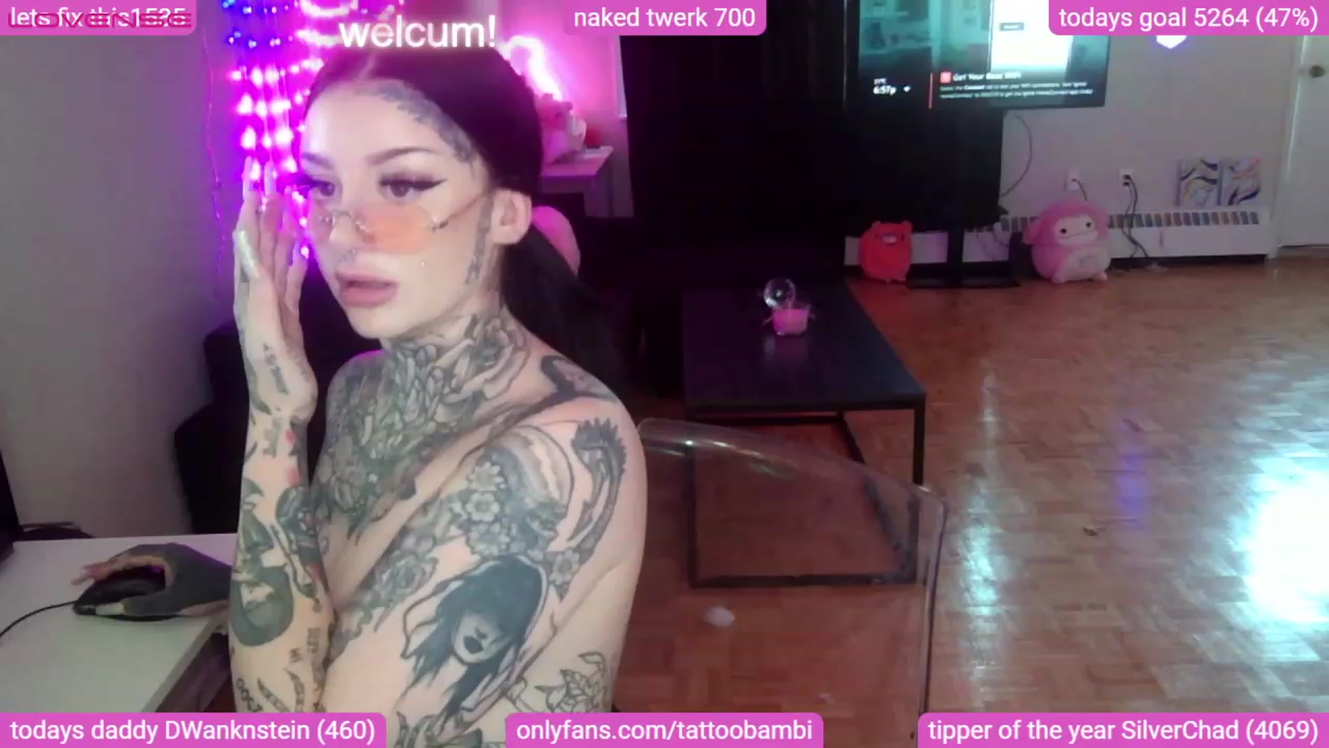 Gallery image thumbnail from Tattoobambi's myfreecams stream on, 08/27/2023, 23:24 image 15 of 20