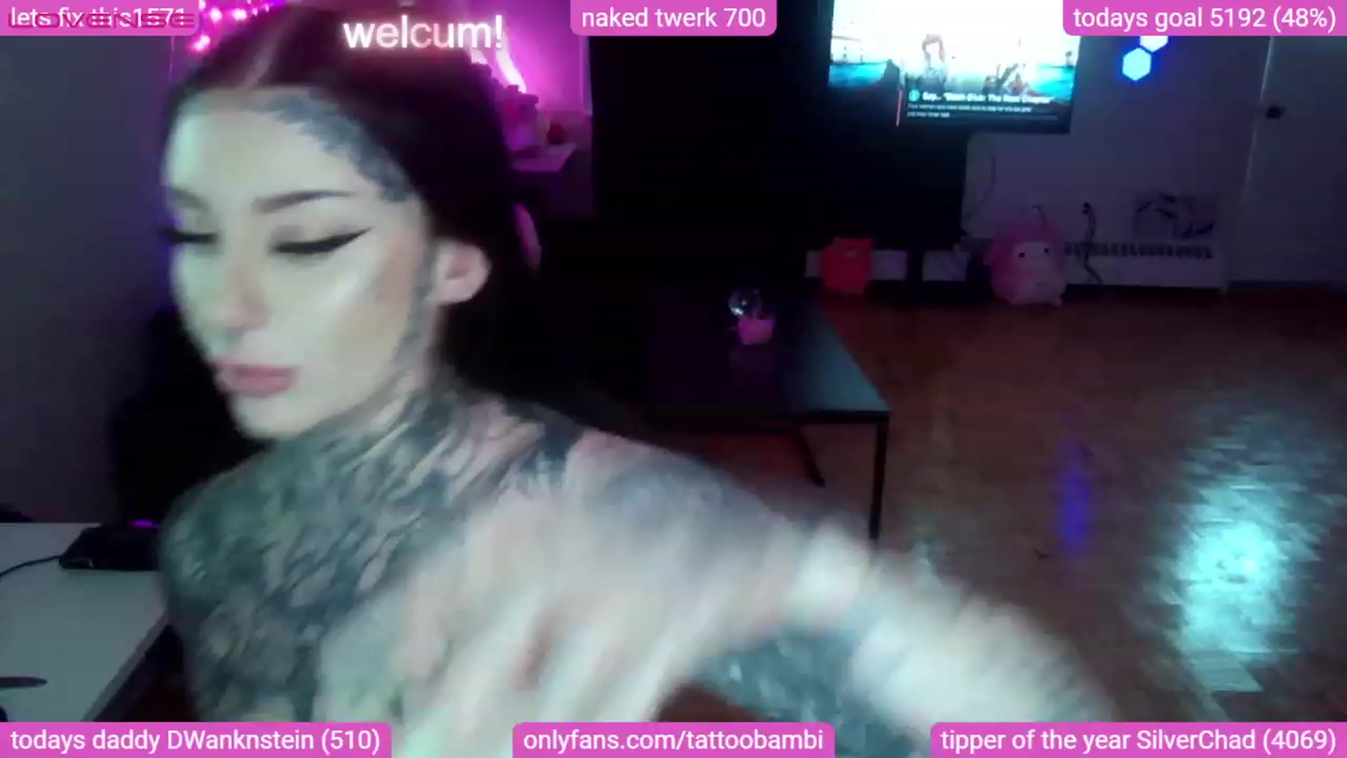 Gallery image thumbnail from Tattoobambi's myfreecams stream on, 08/28/2023, 24:11 image 2 of 20