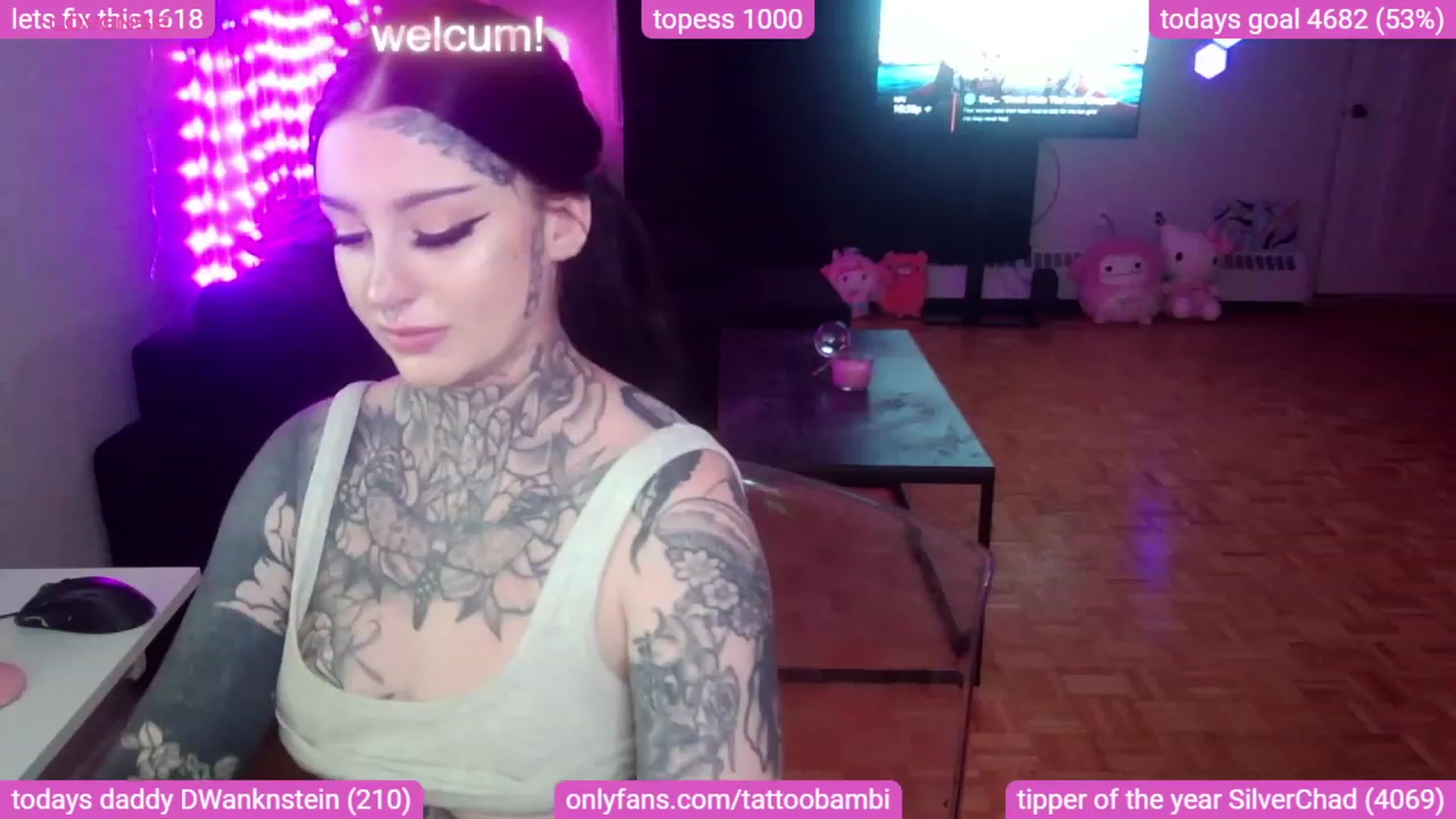 Gallery image thumbnail from Tattoobambi's myfreecams stream on, 08/29/2023, 04:44 image 6 of 20