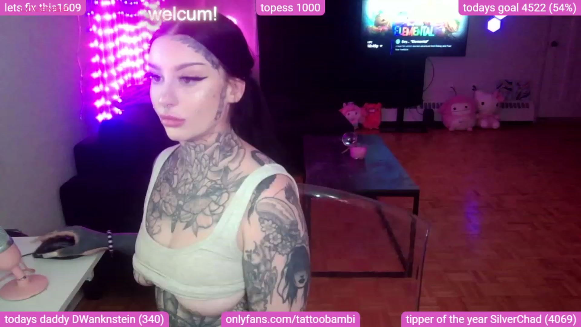 Gallery image thumbnail from Tattoobambi's myfreecams stream on, 08/29/2023, 04:44 image 8 of 20