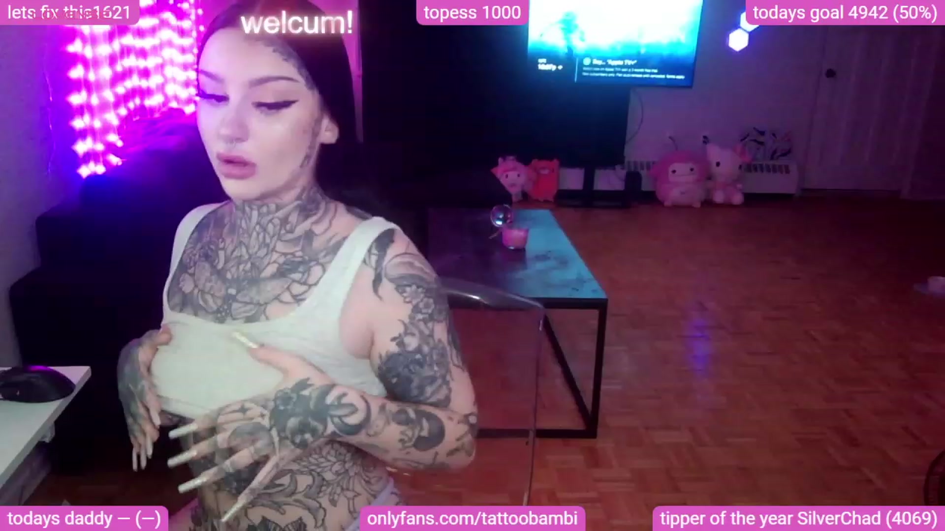 Gallery image thumbnail from Tattoobambi's myfreecams stream on, 08/29/2023, 04:44 image 3 of 20