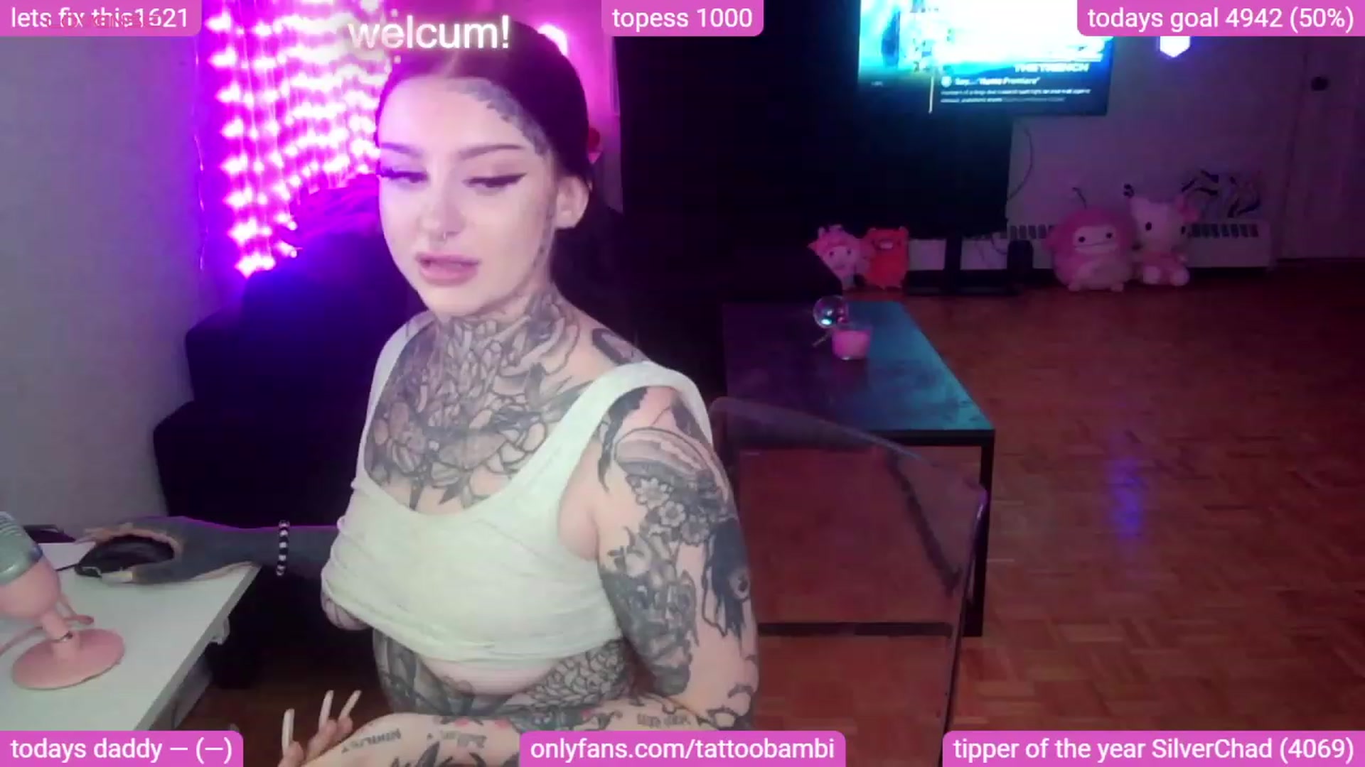 Gallery image thumbnail from Tattoobambi's myfreecams stream on, 08/29/2023, 04:44 image 2 of 20