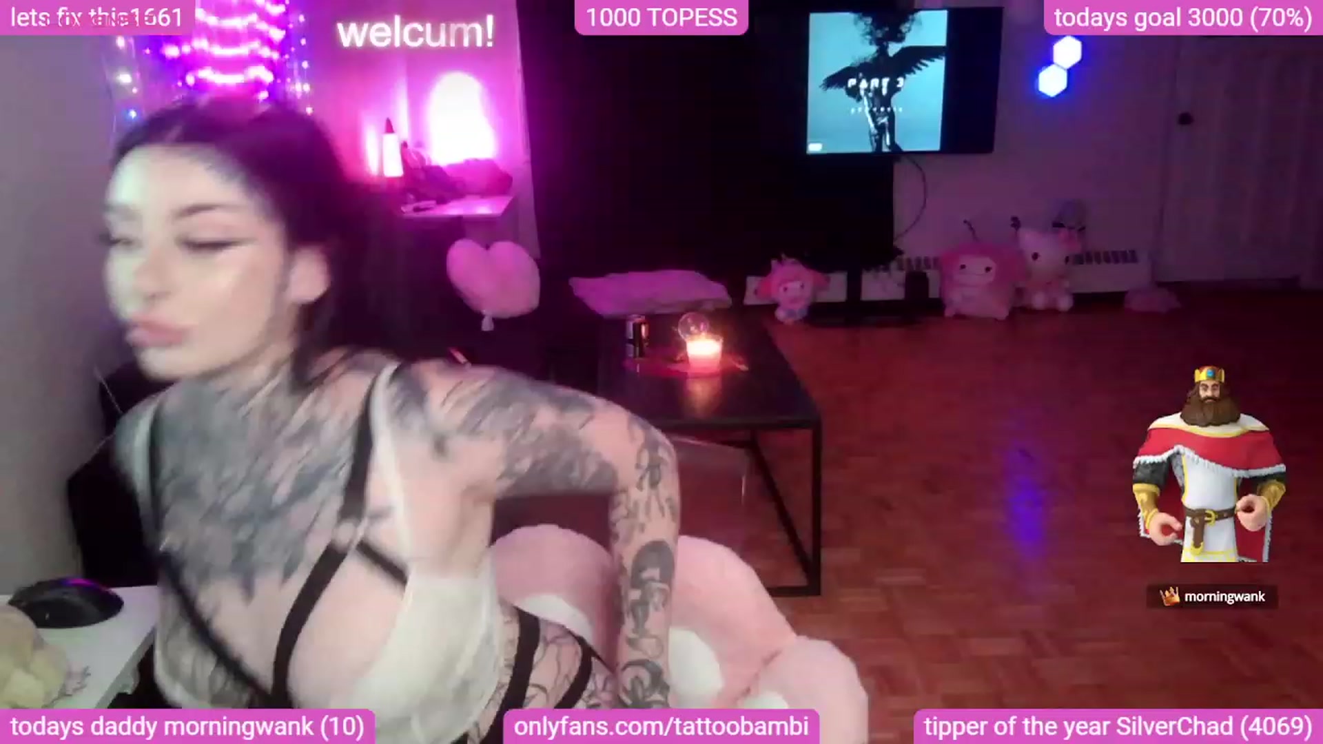 Gallery image thumbnail from Tattoobambi's myfreecams stream on, 08/31/2023, 24:44 image 2 of 20