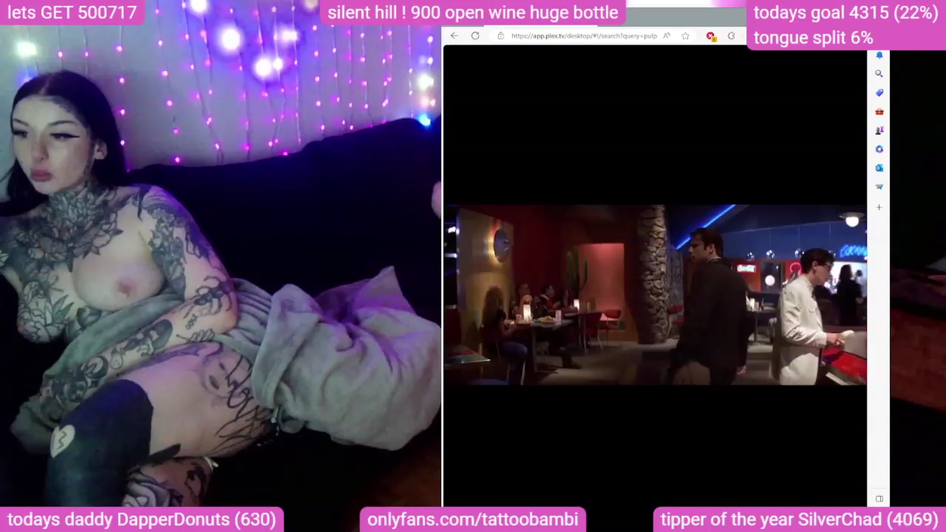 Gallery image thumbnail from Tattoobambi's myfreecams stream on, 09/08/2023, 01:44 image 9 of 20