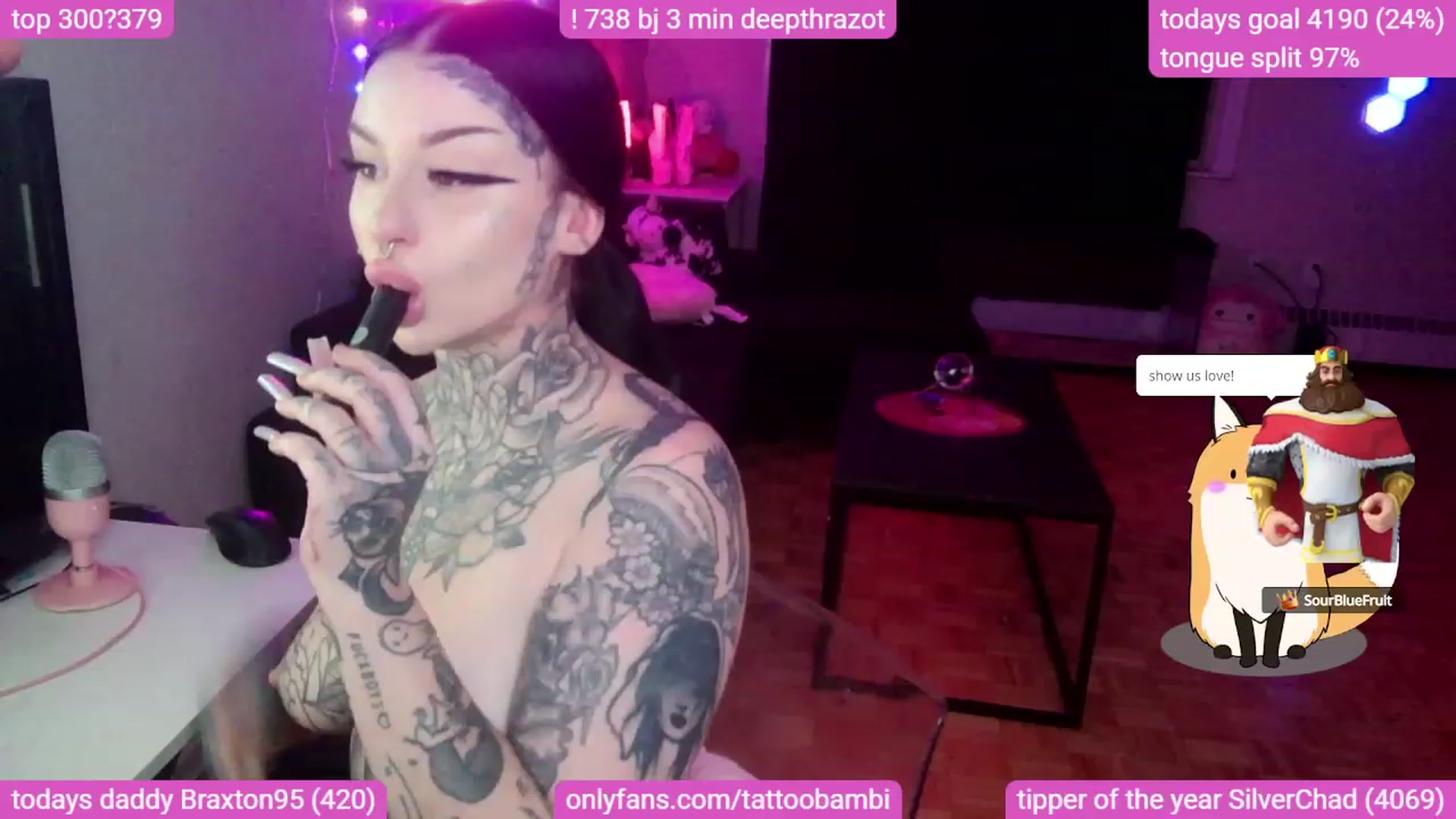 Gallery image thumbnail from Tattoobambi's myfreecams stream on, 09/12/2023, 04:26 image 9 of 20