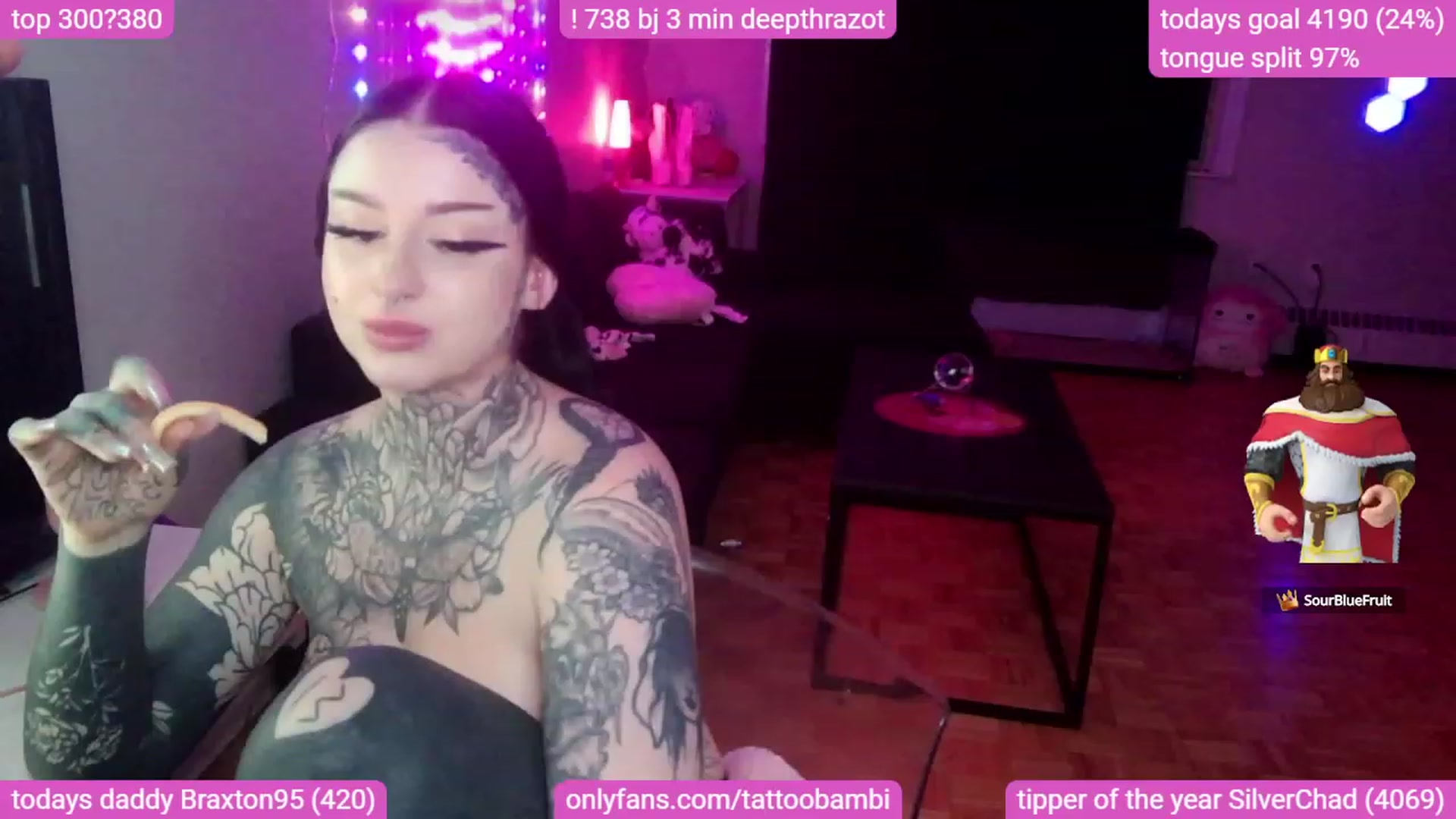 Gallery image thumbnail from Tattoobambi's myfreecams stream on, 09/12/2023, 04:26 image 10 of 20