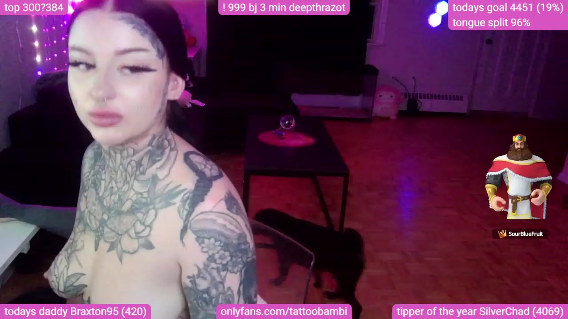 Gallery image thumbnail from Tattoobambi's myfreecams stream on, 09/12/2023, 04:26 image 2 of 20