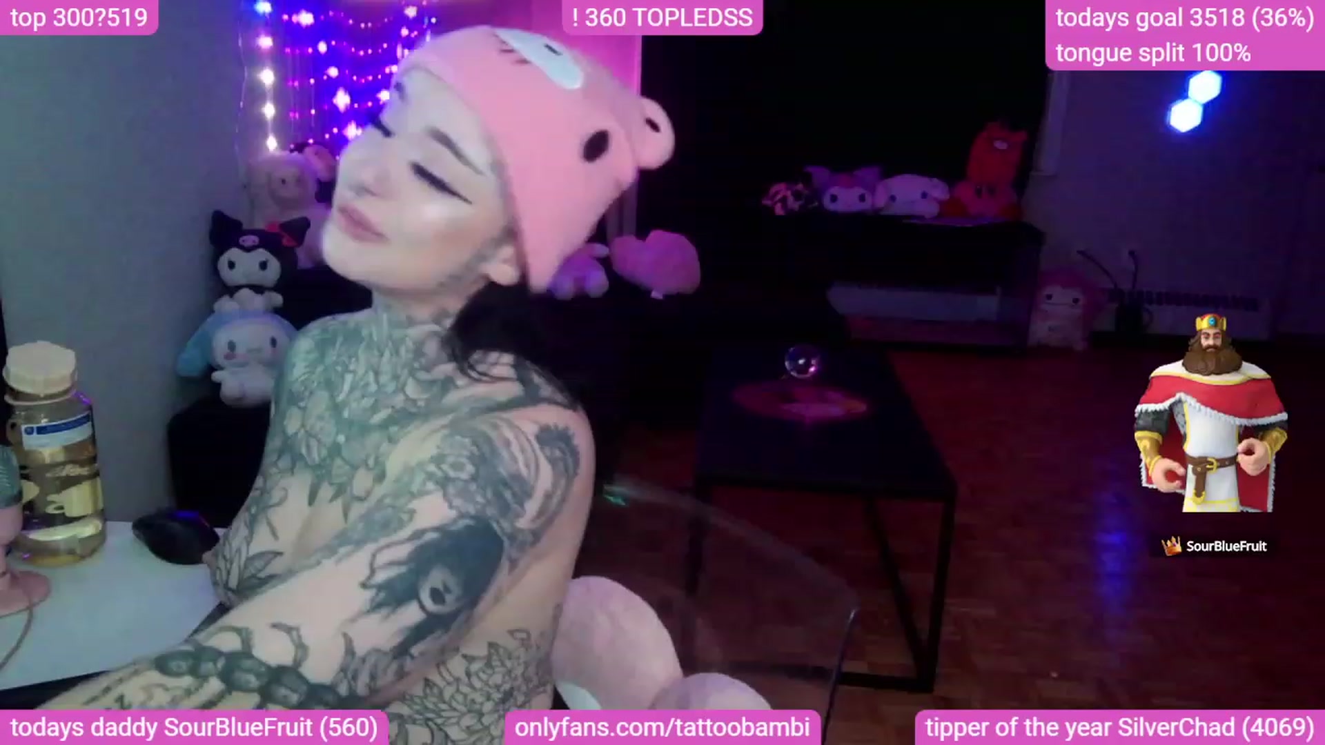 Gallery image thumbnail from Tattoobambi's myfreecams stream on, 09/15/2023, 05:01 image 1 of 20