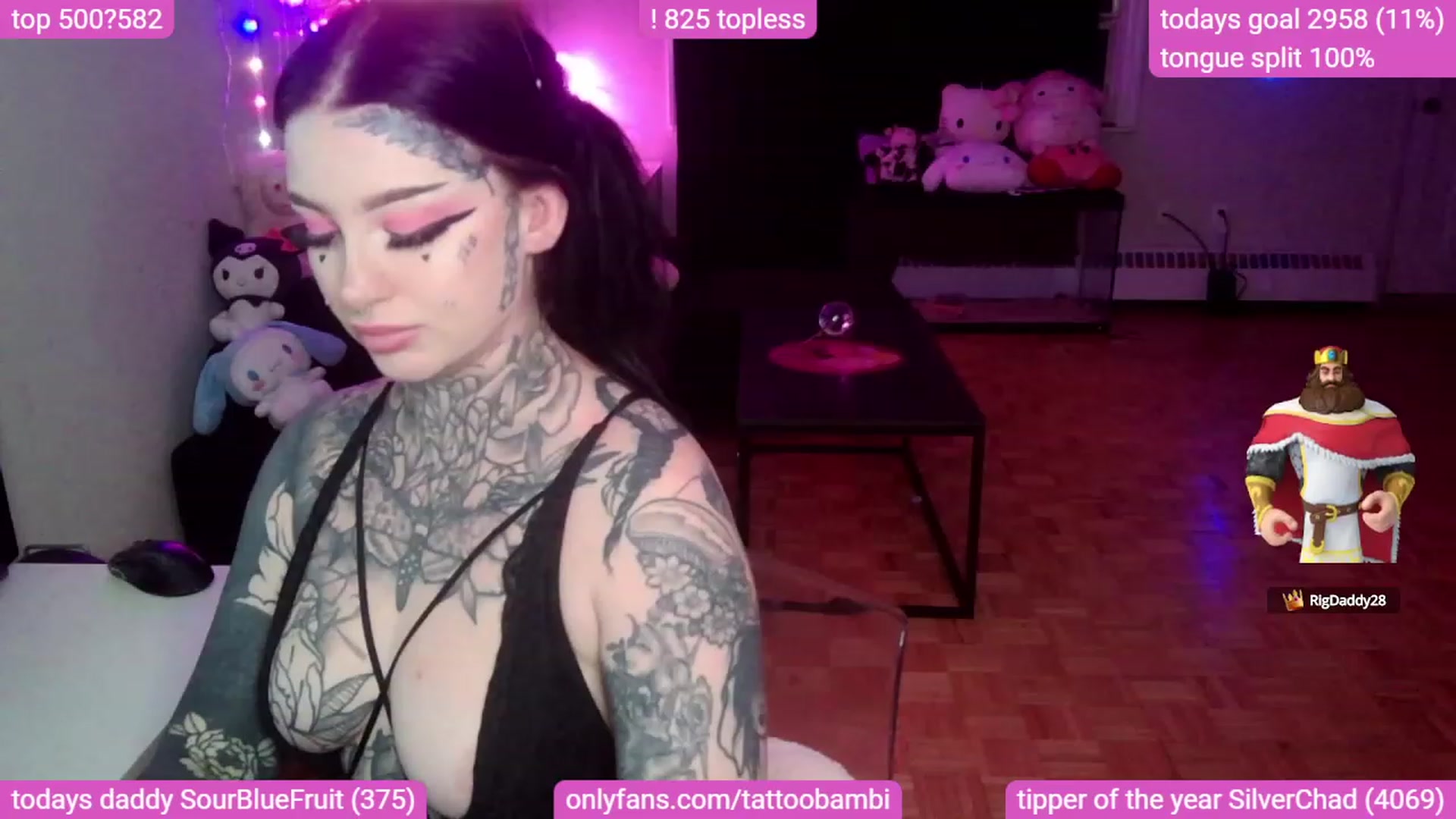 Gallery image thumbnail from Tattoobambi's myfreecams stream on, 09/18/2023, 03:47 image 10 of 20