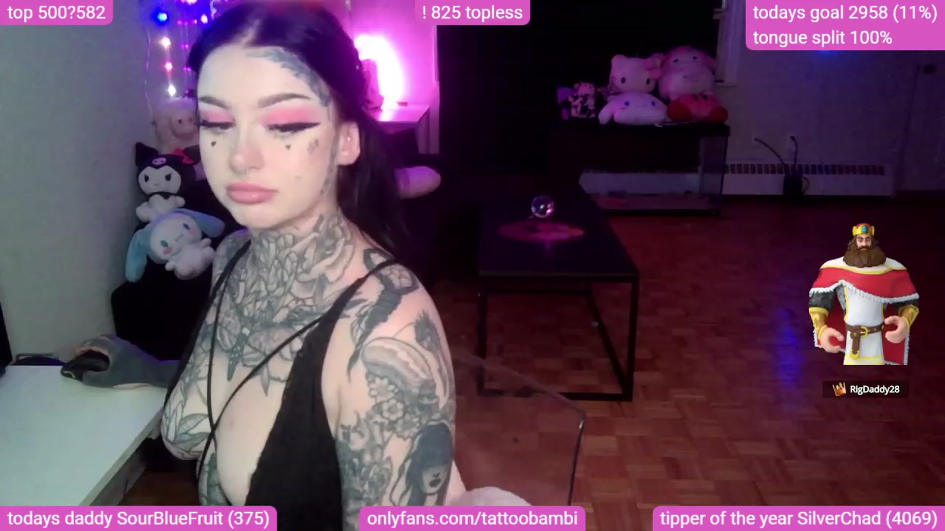 Gallery image thumbnail from Tattoobambi's myfreecams stream on, 09/18/2023, 03:47 image 9 of 20