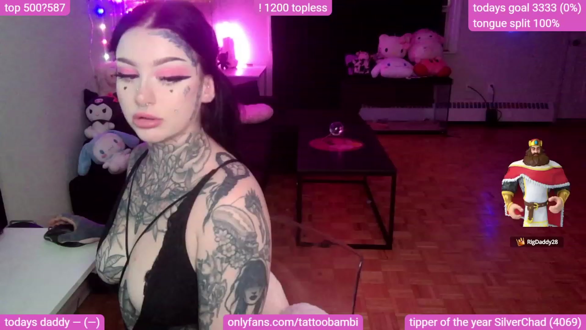 Gallery image thumbnail from Tattoobambi's myfreecams stream on, 09/18/2023, 03:47 image 7 of 20
