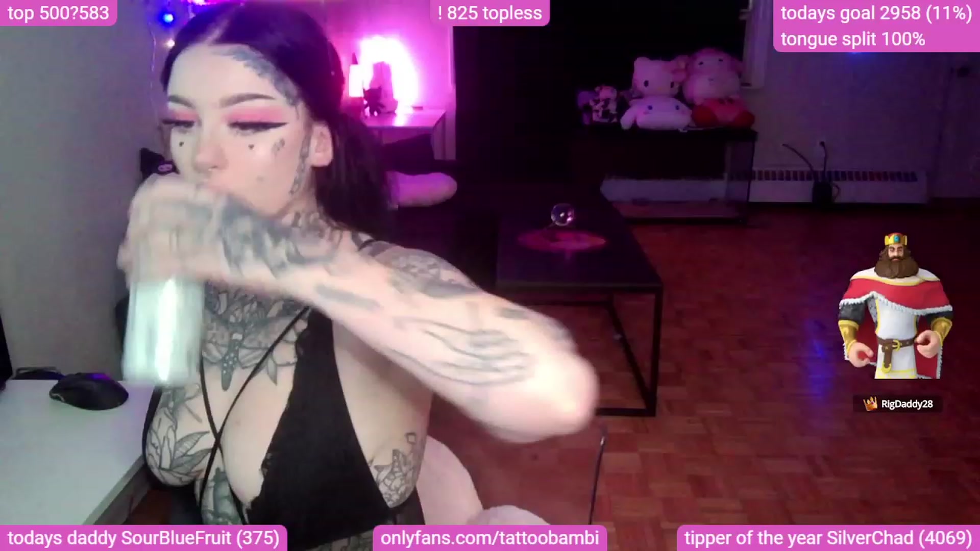 Gallery image thumbnail from Tattoobambi's myfreecams stream on, 09/18/2023, 03:47 image 8 of 20