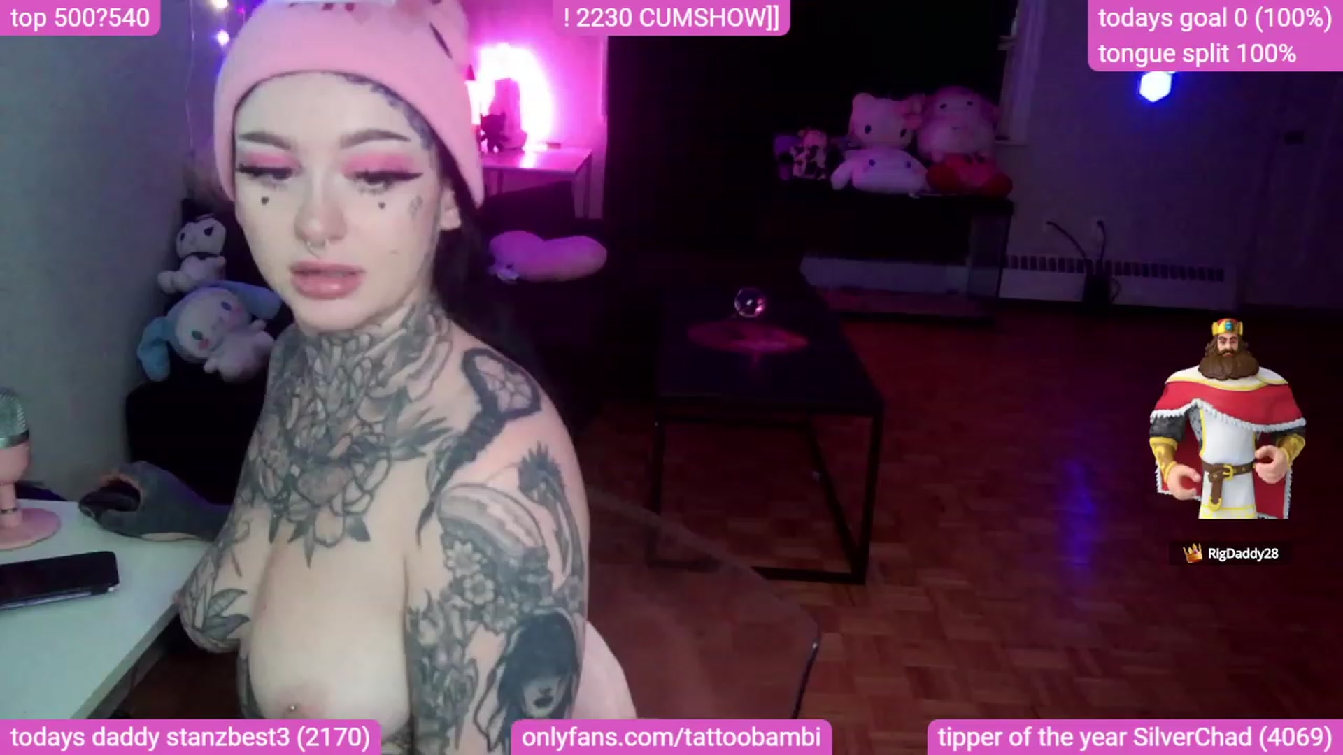 Gallery image thumbnail from Tattoobambi's myfreecams stream on, 09/18/2023, 05:21 image 17 of 20