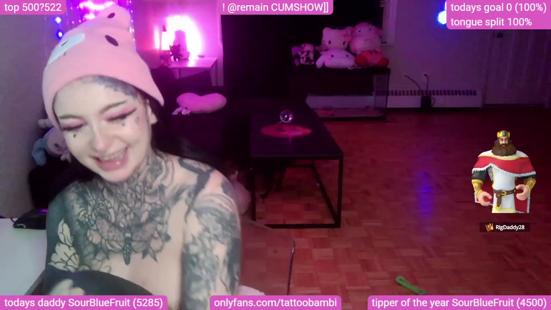 Gallery image thumbnail from Tattoobambi's myfreecams stream on, 09/18/2023, 07:25 image 3 of 20