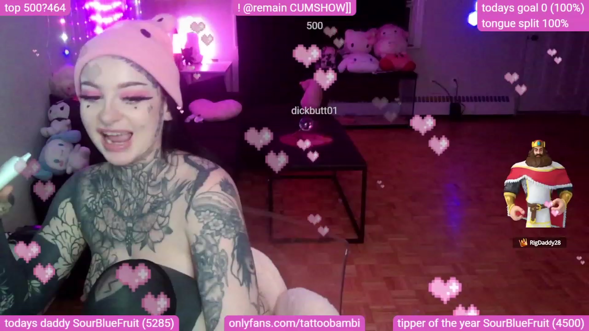 Gallery image thumbnail from Tattoobambi's myfreecams stream on, 09/18/2023, 07:25 image 10 of 20