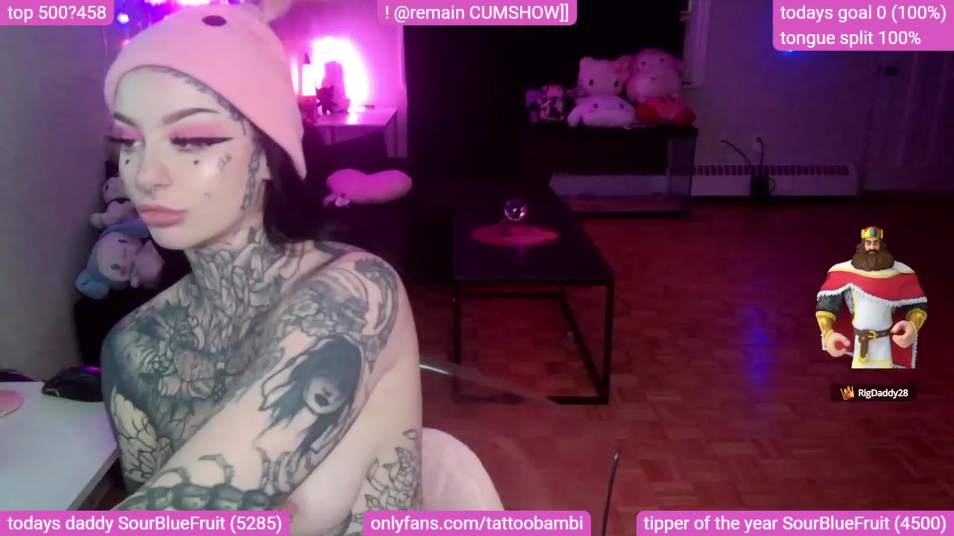 Gallery image thumbnail from Tattoobambi's myfreecams stream on, 09/18/2023, 07:25 image 12 of 20