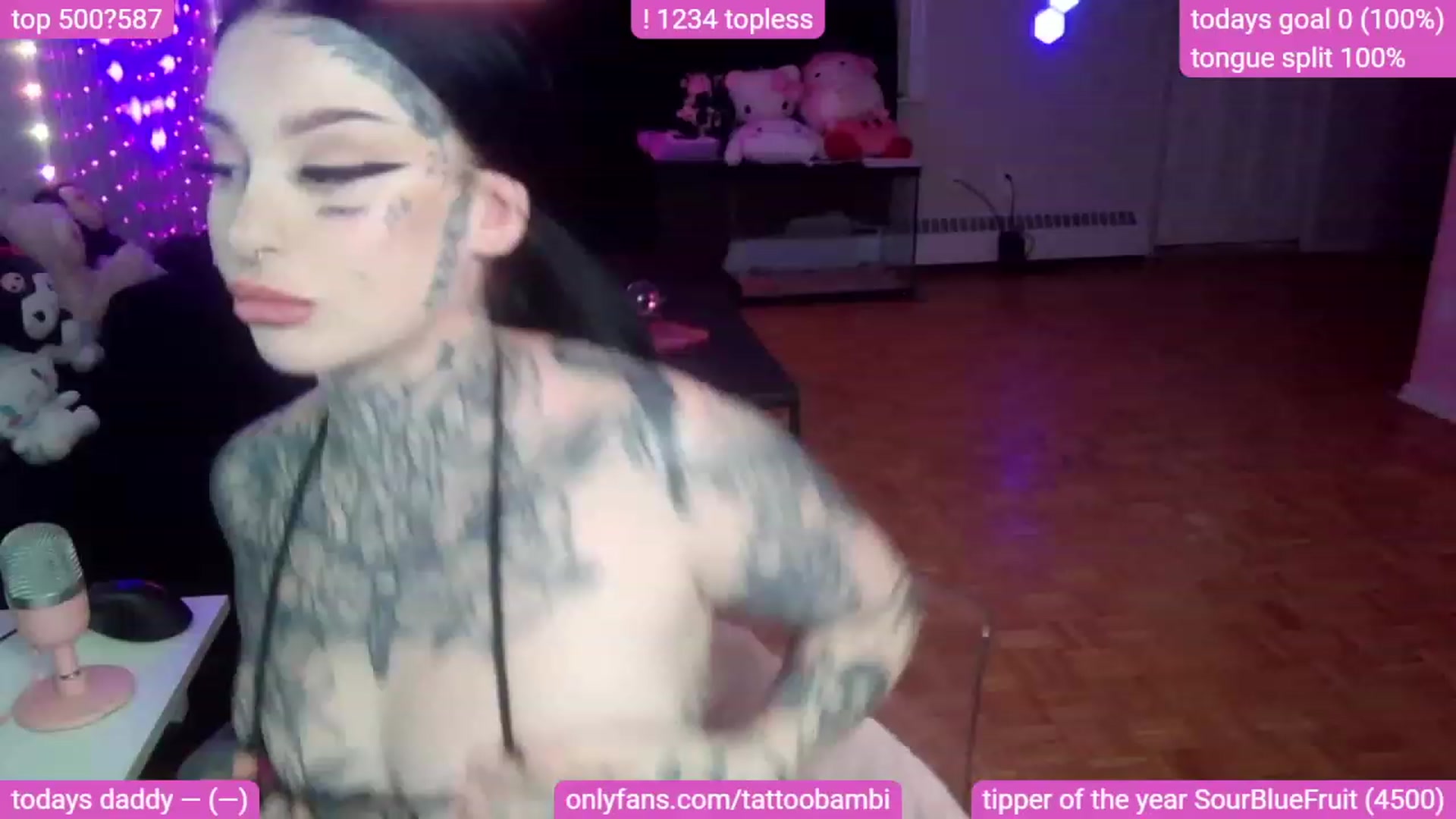 Gallery image thumbnail from Tattoobambi's myfreecams stream on, 09/26/2023, 23:38 image 7 of 20