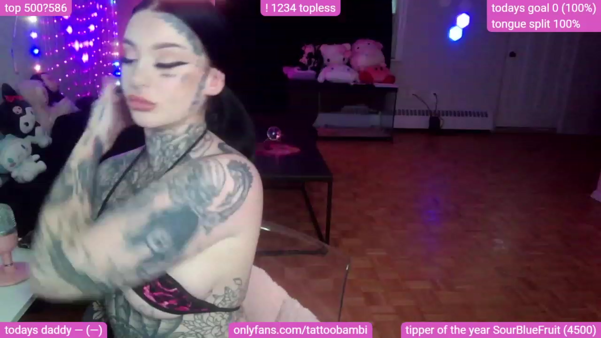 Gallery image thumbnail from Tattoobambi's myfreecams stream on, 09/26/2023, 23:38 image 5 of 20