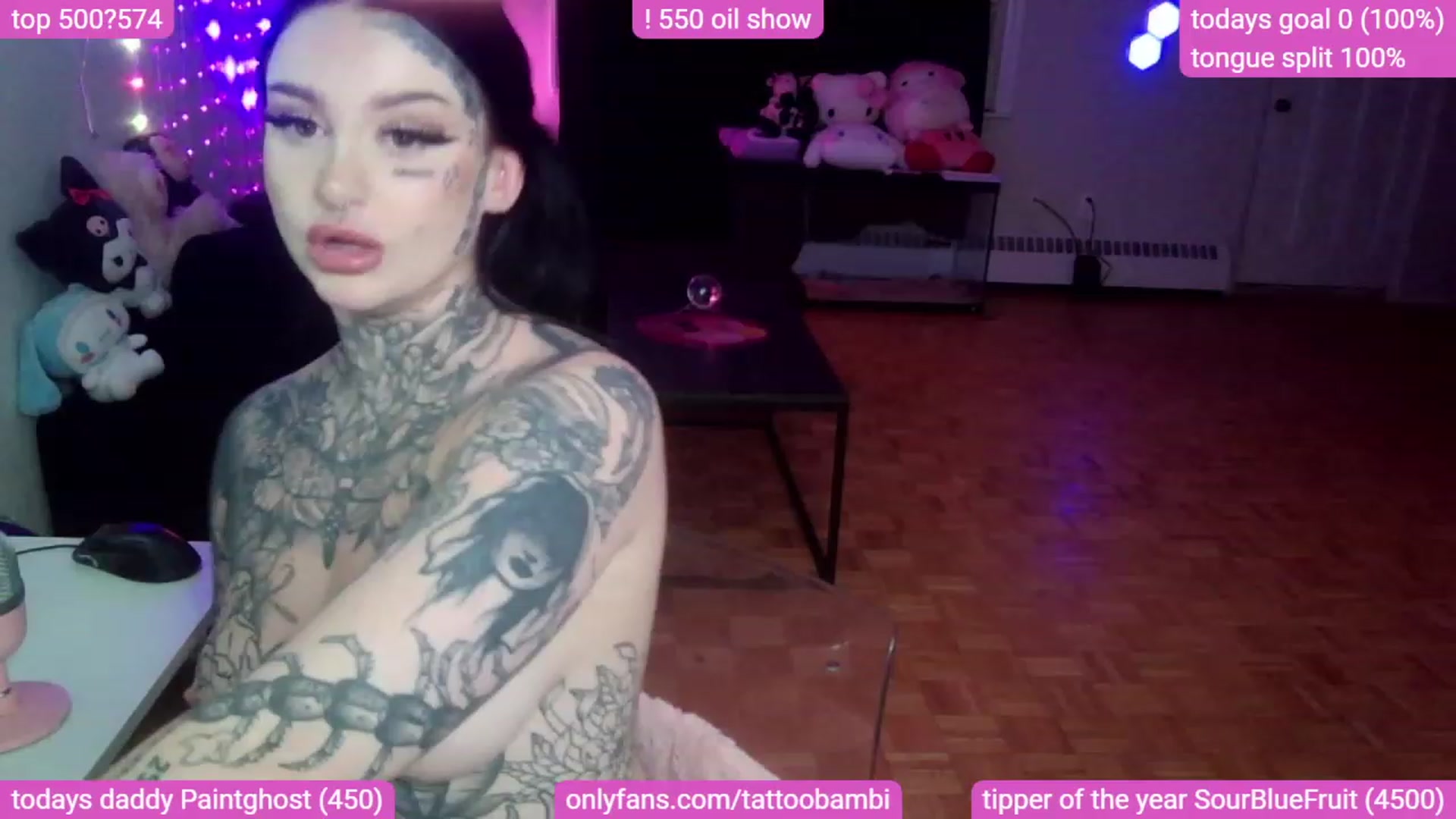 Gallery image thumbnail from Tattoobambi's myfreecams stream on, 09/27/2023, 02:24 image 3 of 20