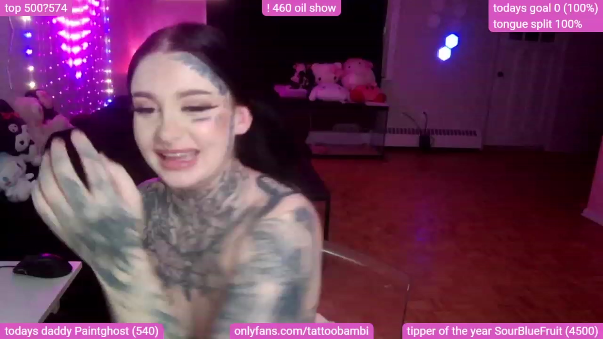 Gallery image thumbnail from Tattoobambi's myfreecams stream on, 09/27/2023, 02:24 image 5 of 20
