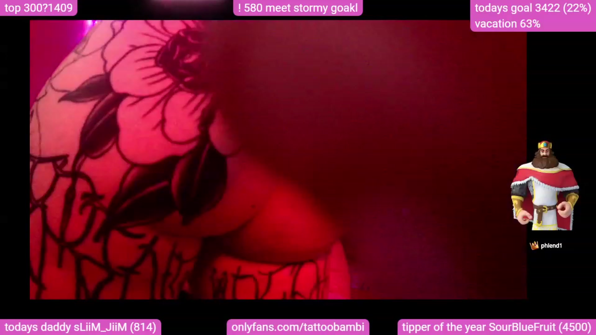Gallery image thumbnail from Tattoobambi's myfreecams stream on, 10/02/2023, 04:18 image 13 of 20