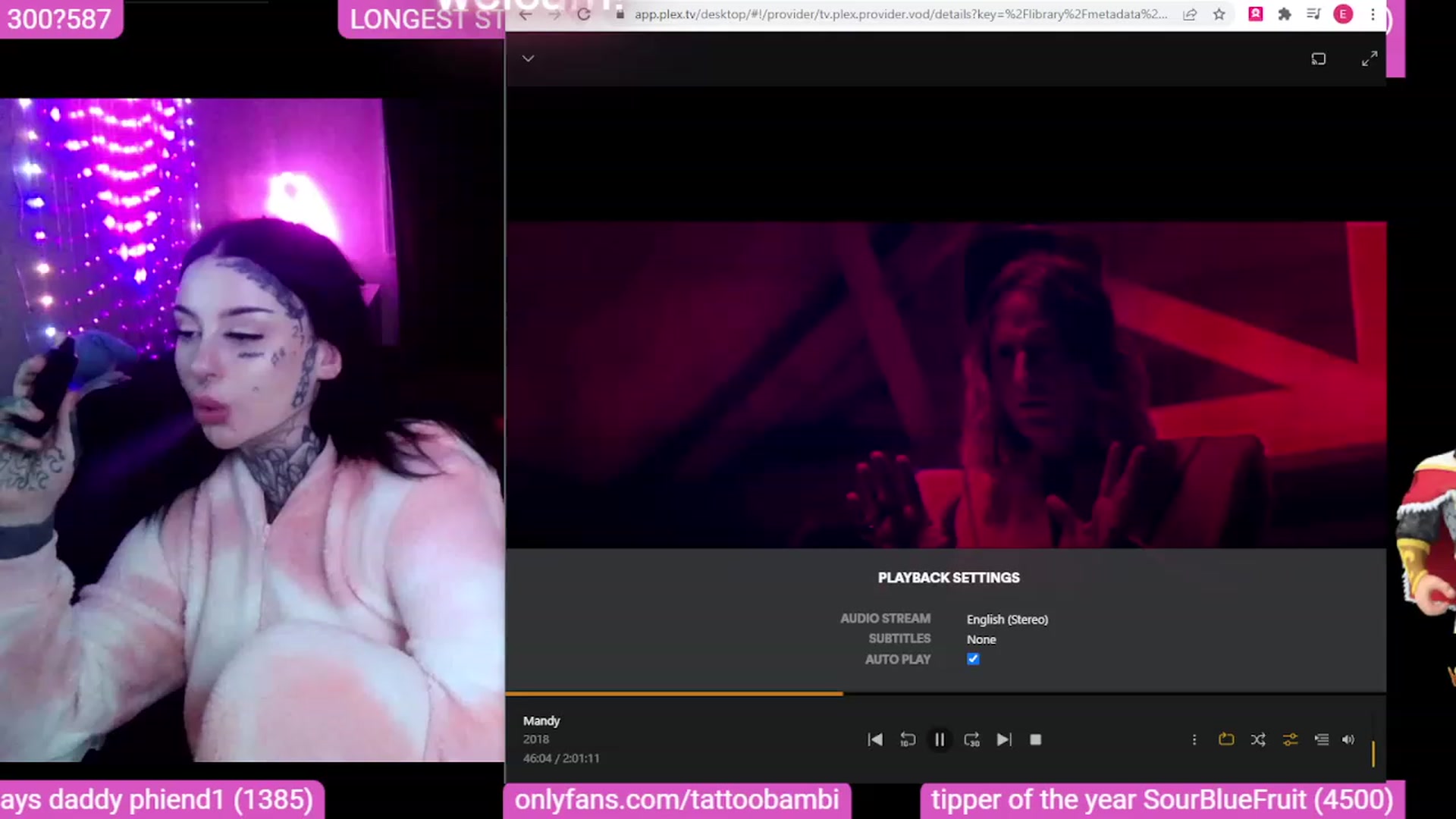 Gallery image thumbnail from Tattoobambi's myfreecams stream on, 10/04/2023, 08:01 image 17 of 20