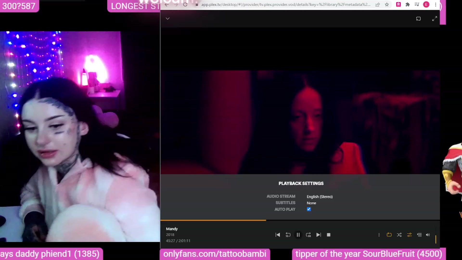 Gallery image thumbnail from Tattoobambi's myfreecams stream on, 10/04/2023, 08:01 image 16 of 20