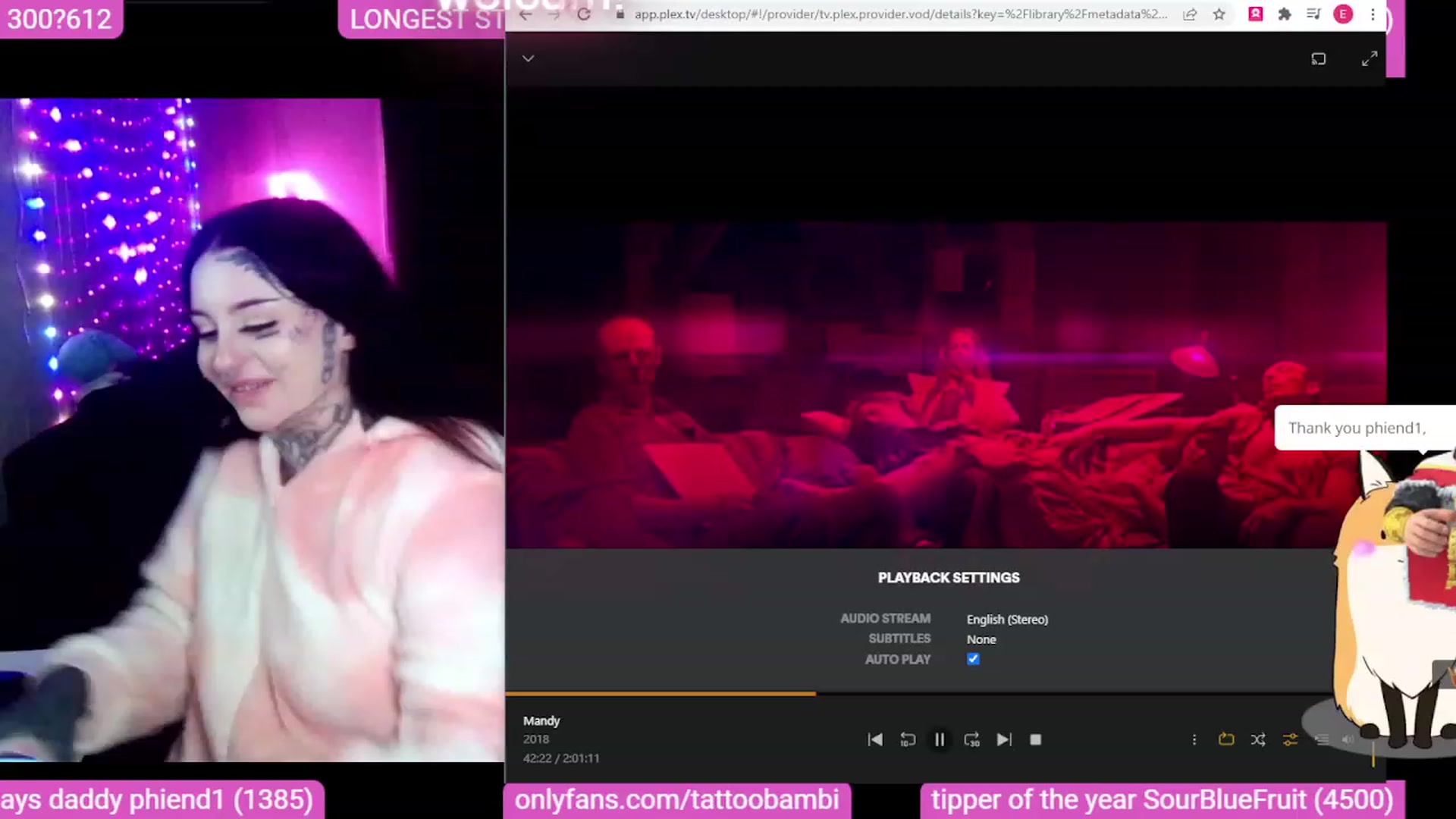 Gallery image thumbnail from Tattoobambi's myfreecams stream on, 10/04/2023, 08:01 image 11 of 20