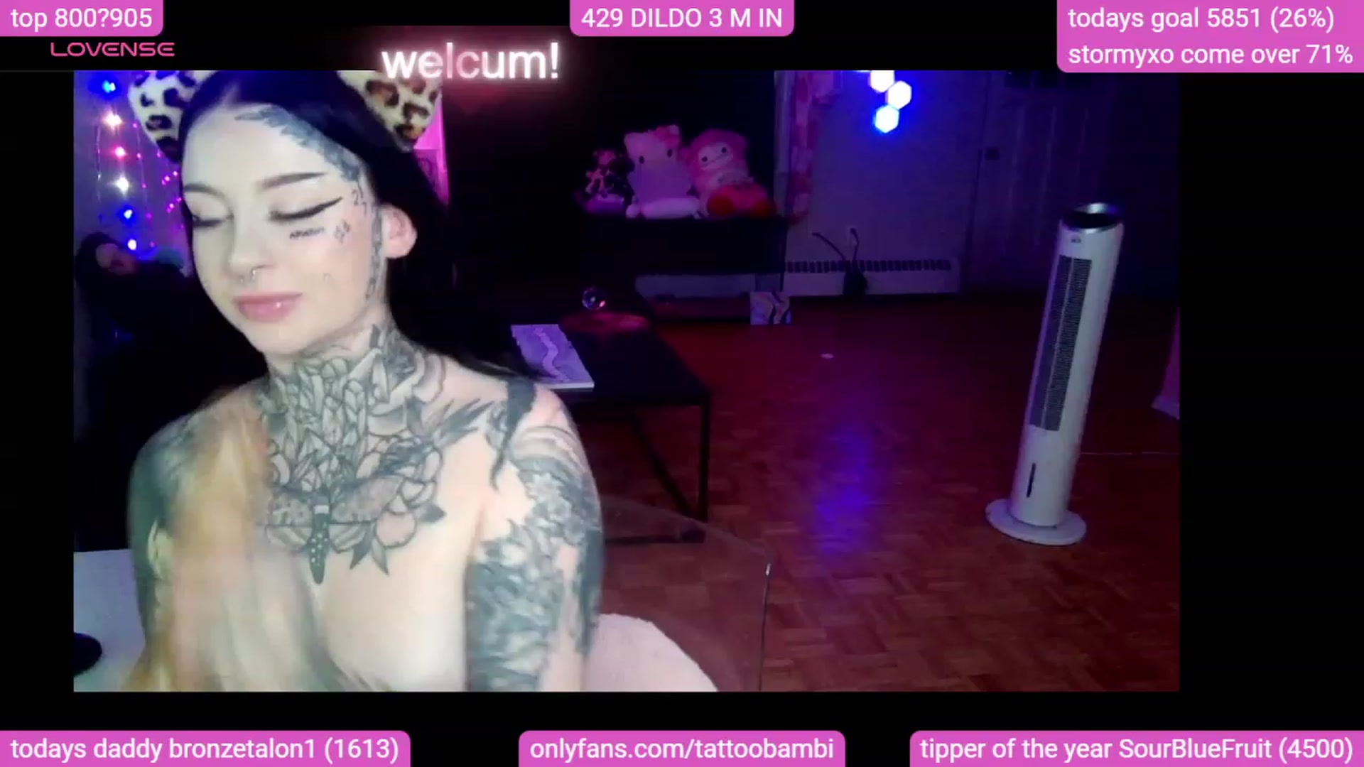 Gallery image thumbnail from Tattoobambi's myfreecams stream on, 10/08/2023, 01:44 image 5 of 20