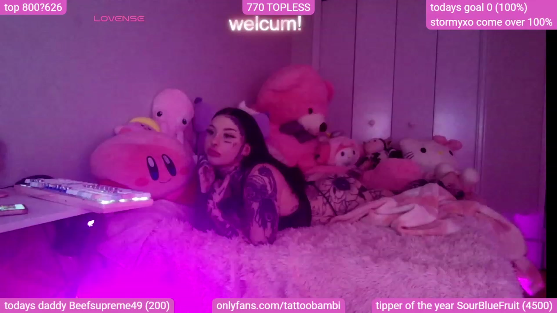 Gallery image thumbnail from Tattoobambi's myfreecams stream on, 10/09/2023, 22:58 image 6 of 20