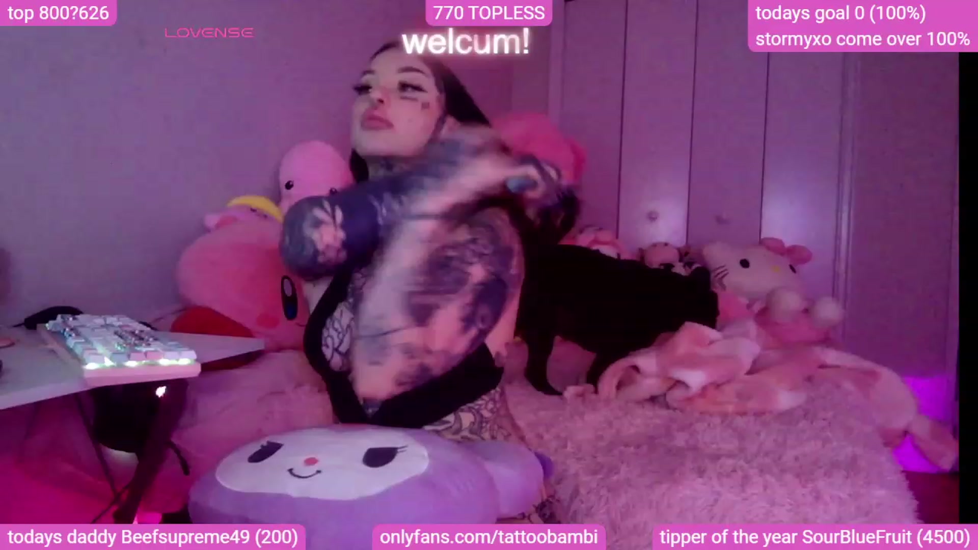 Gallery image thumbnail from Tattoobambi's myfreecams stream on, 10/09/2023, 22:58 image 4 of 20