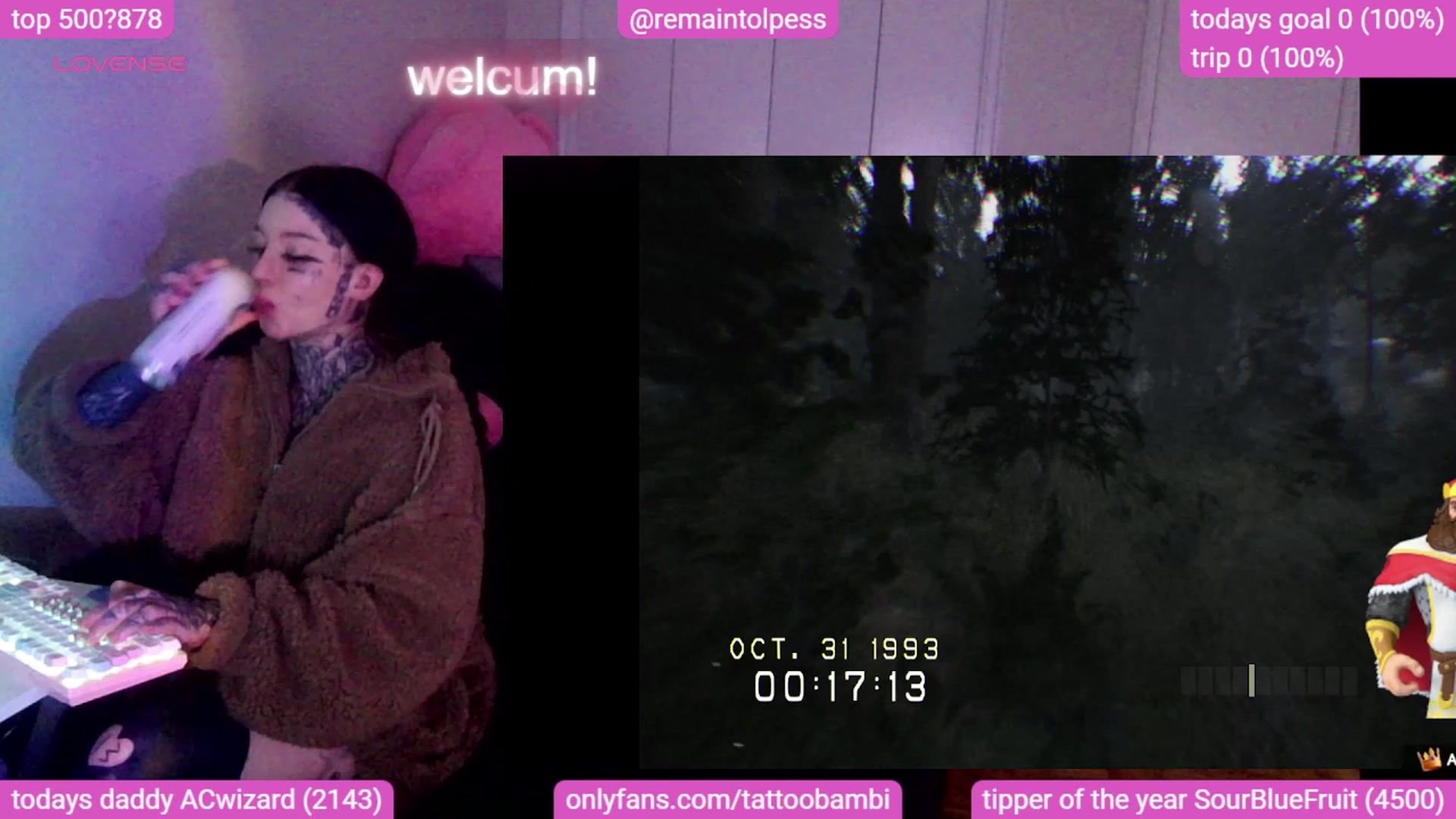 Gallery image thumbnail from Tattoobambi's myfreecams stream on, 10/31/2023, 24:04 image 9 of 20