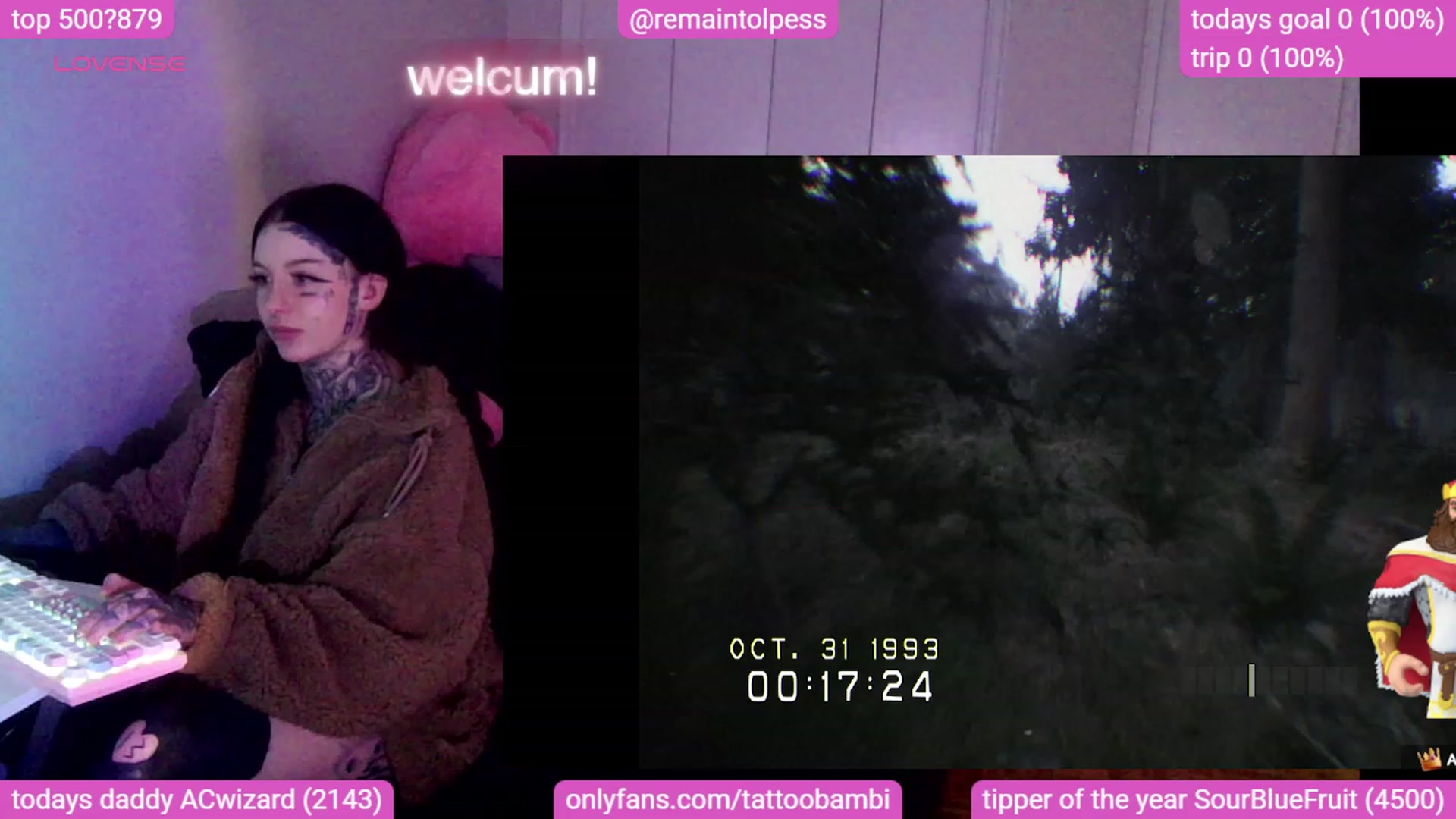 Gallery image thumbnail from Tattoobambi's myfreecams stream on, 10/31/2023, 24:04 image 5 of 20