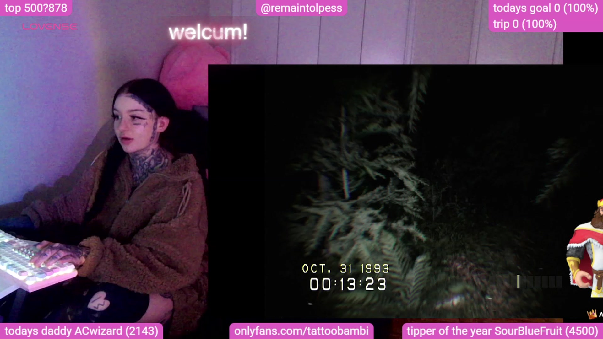Gallery image thumbnail from Tattoobambi's myfreecams stream on, 10/31/2023, 24:04 image 15 of 20