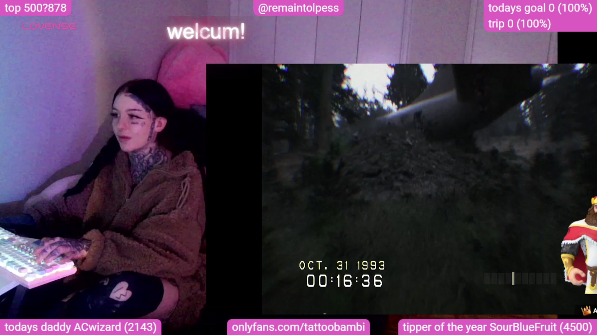 Gallery image thumbnail from Tattoobambi's myfreecams stream on, 10/31/2023, 24:04 image 10 of 20