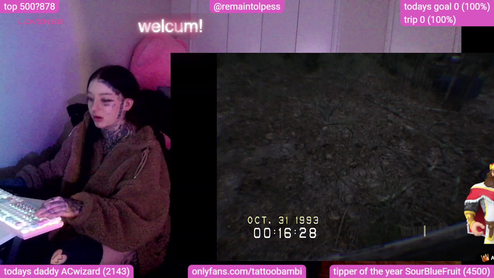 Gallery image thumbnail from Tattoobambi's myfreecams stream on, 10/31/2023, 24:04 image 7 of 20