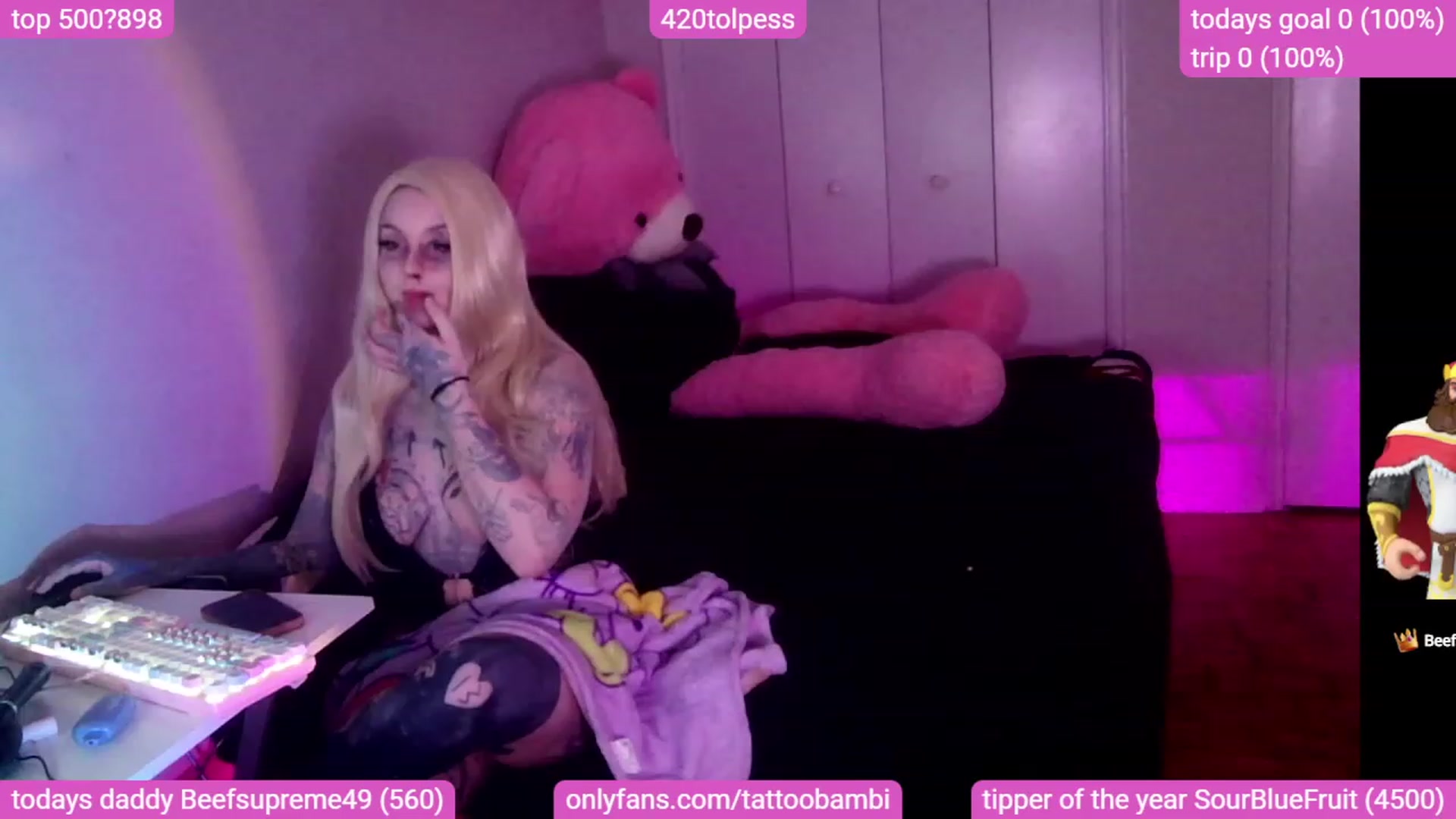 Gallery image thumbnail from Tattoobambi's myfreecams stream on, 10/31/2023, 23:33 image 13 of 20