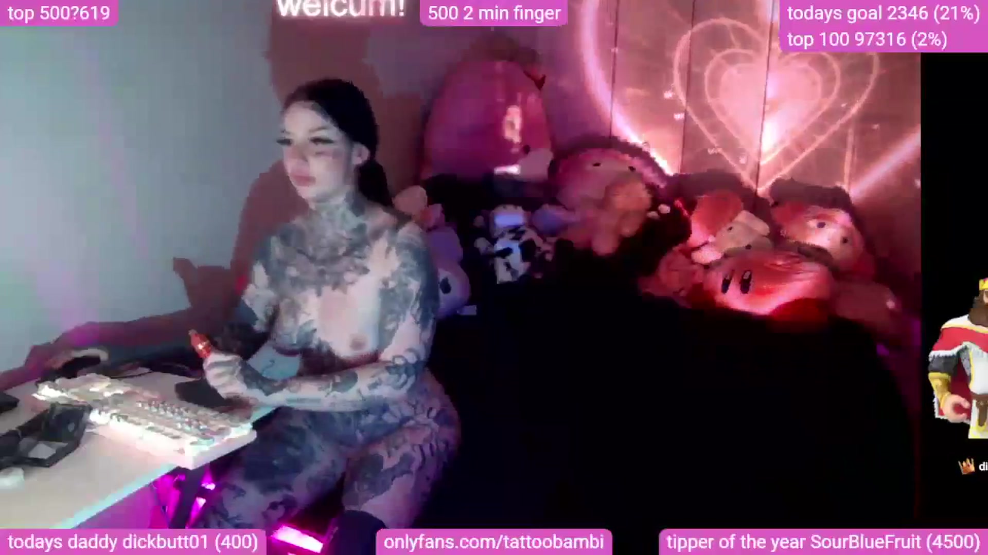 Gallery image thumbnail from Tattoobambi's myfreecams stream on, 11/06/2023, 07:28 image 9 of 20