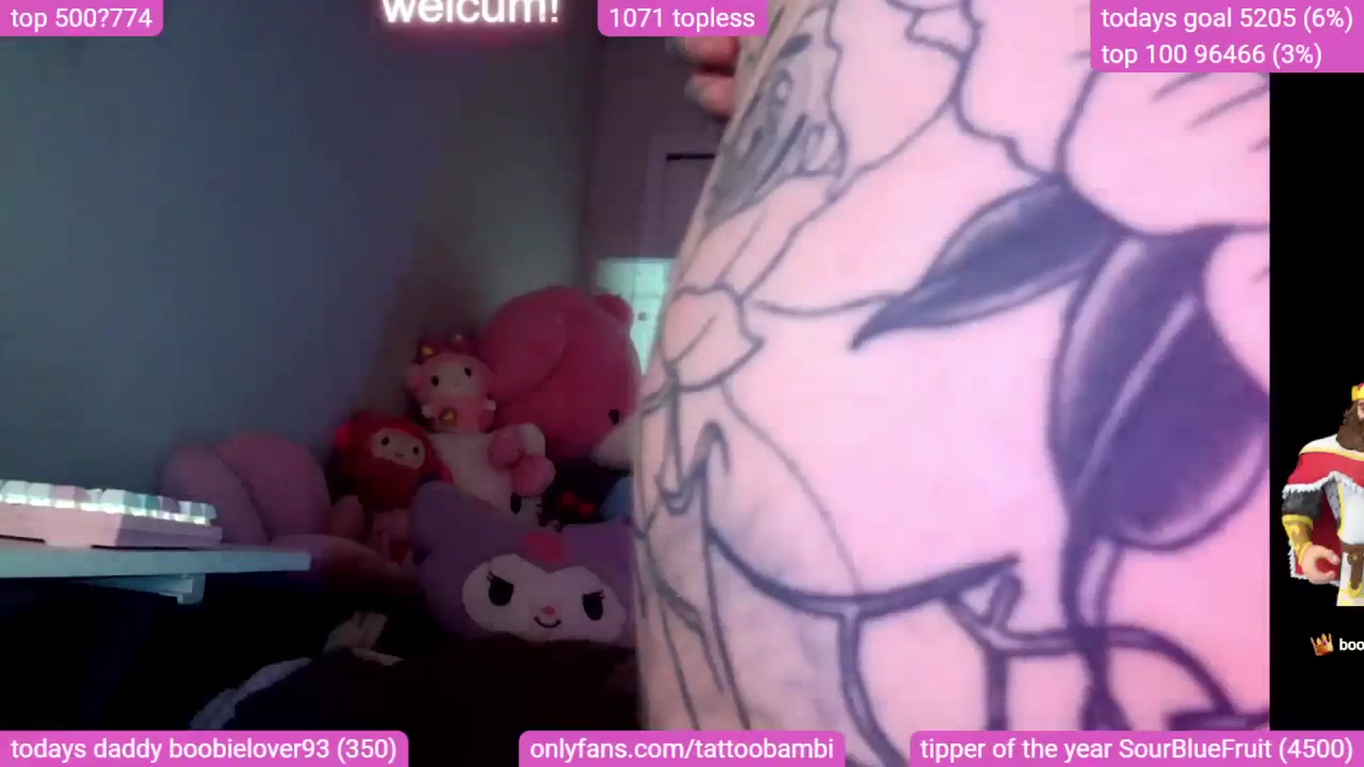 Gallery image thumbnail from Tattoobambi's myfreecams stream on, 11/08/2023, 02:00 image 20 of 20