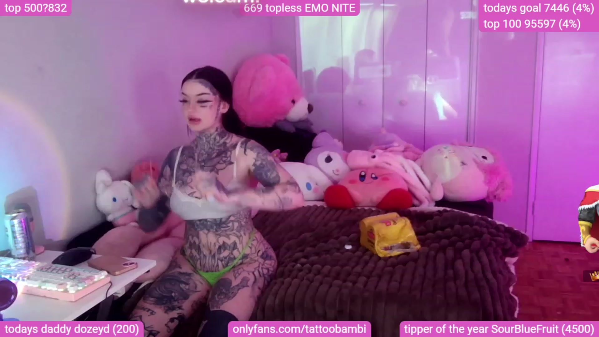Gallery image thumbnail from Tattoobambi's myfreecams stream on, 11/09/2023, 01:28 image 3 of 20
