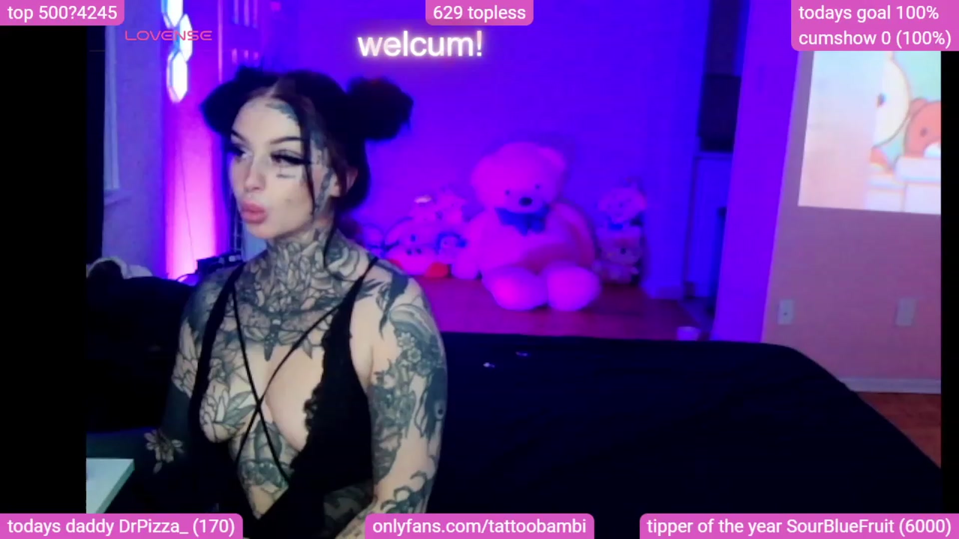 Gallery image thumbnail from Tattoobambi's myfreecams stream on, 12/03/2023, 05:37 image 17 of 20