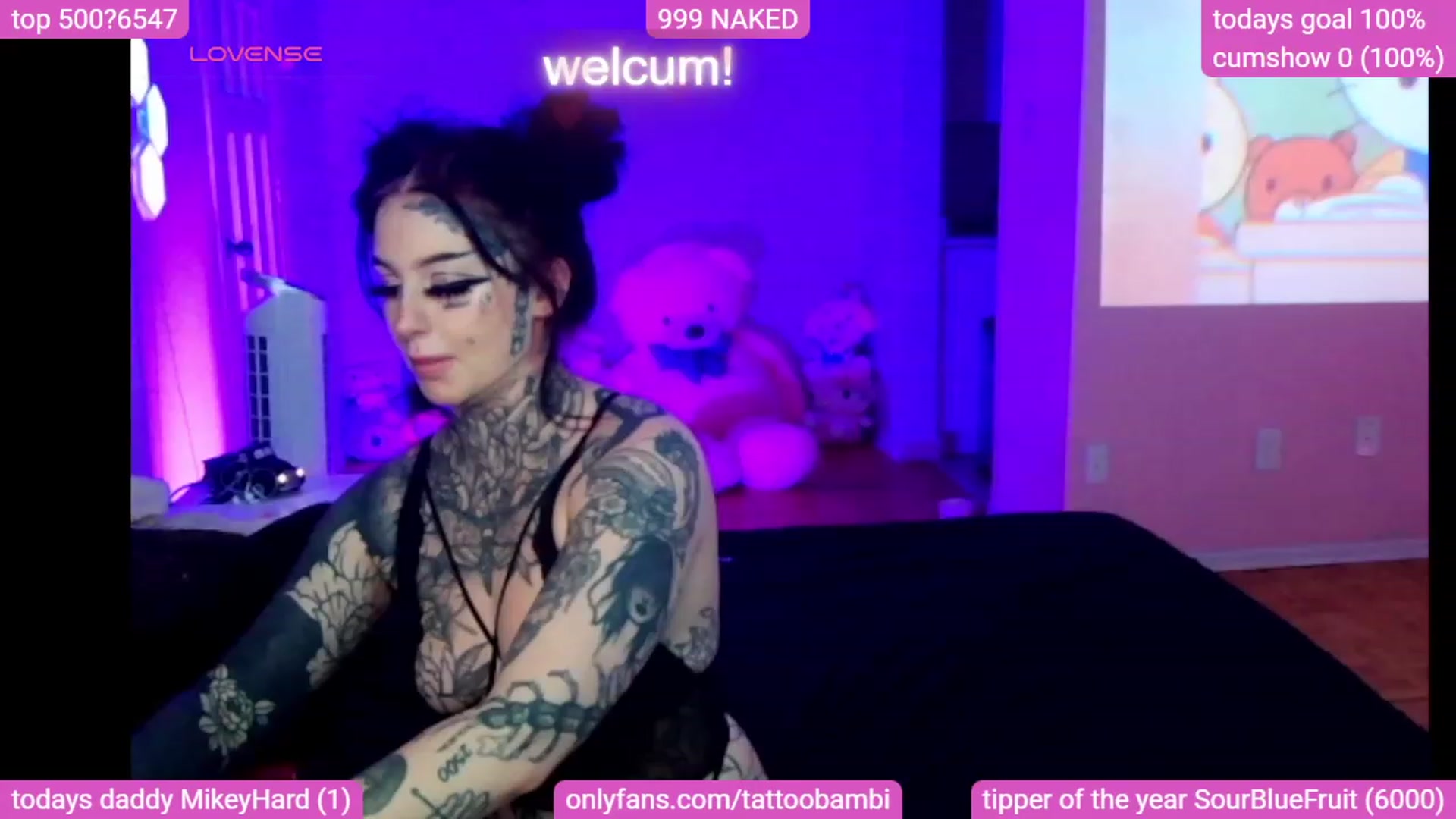 Gallery image thumbnail from Tattoobambi's myfreecams stream on, 12/03/2023, 05:37 image 2 of 20